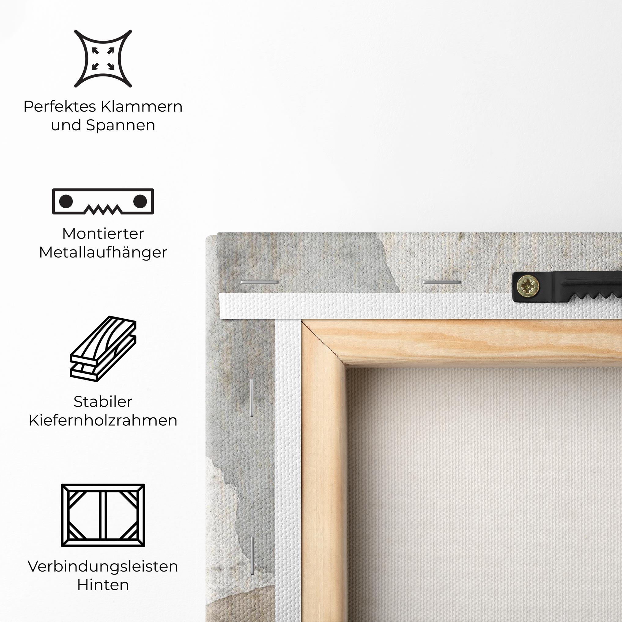 Leinwandbild Light Cream Marble mockup 5