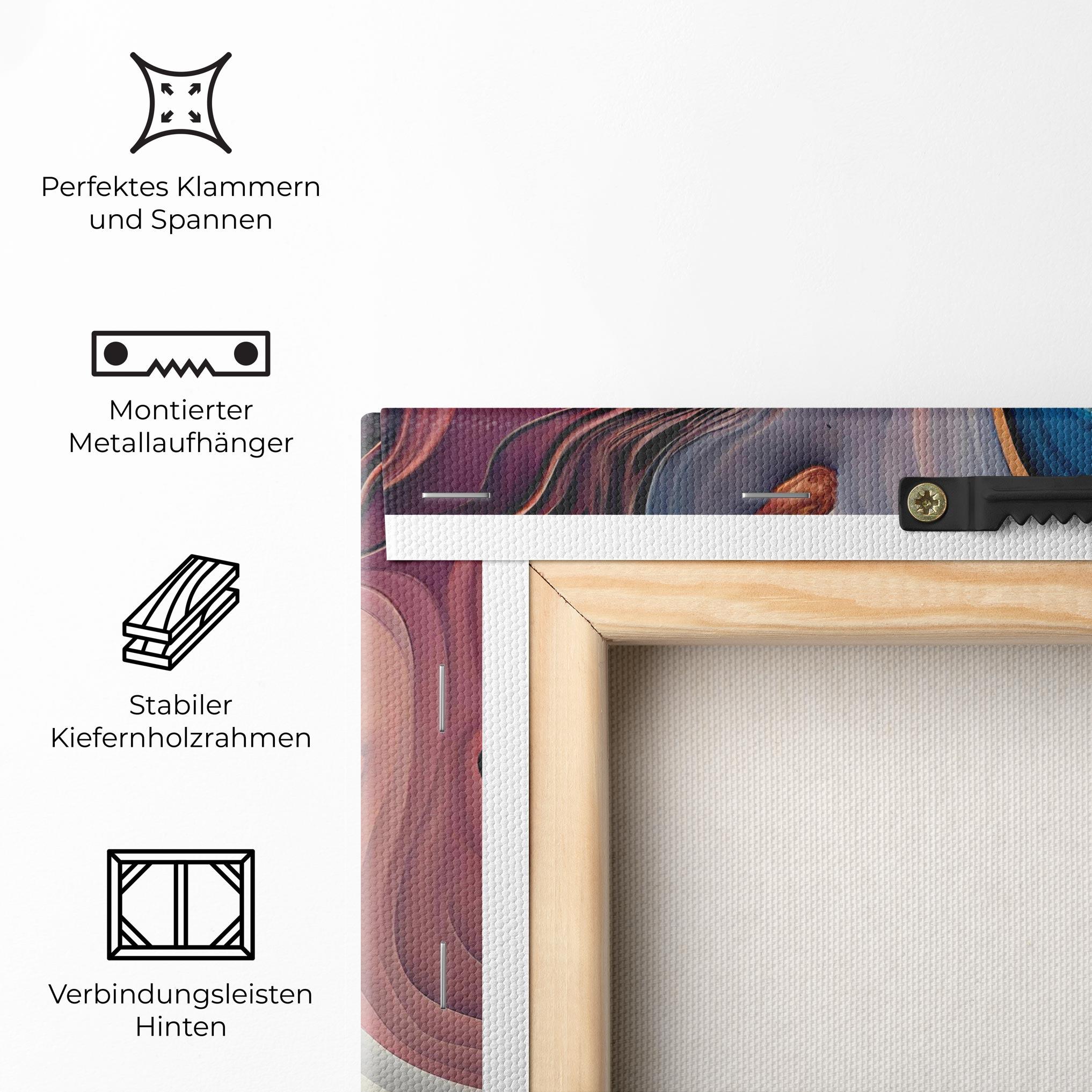 Leinwandbild Mixed Colors Marble mockup 5
