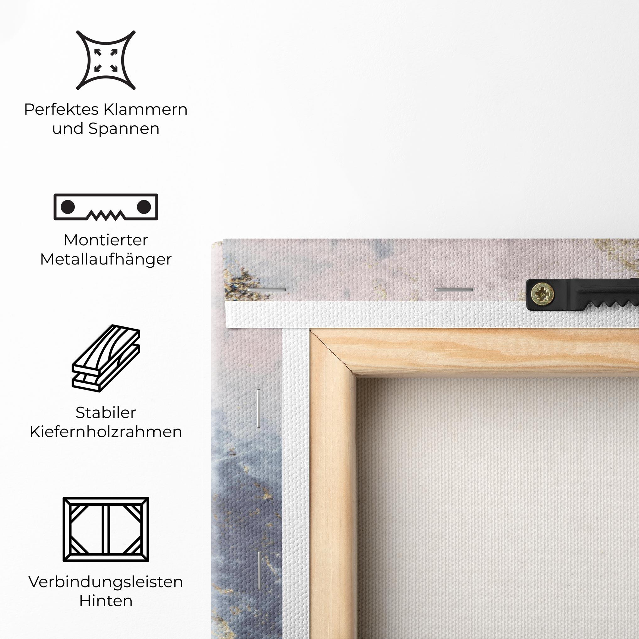 Leinwandbild Pink Blue Marble mockup 5