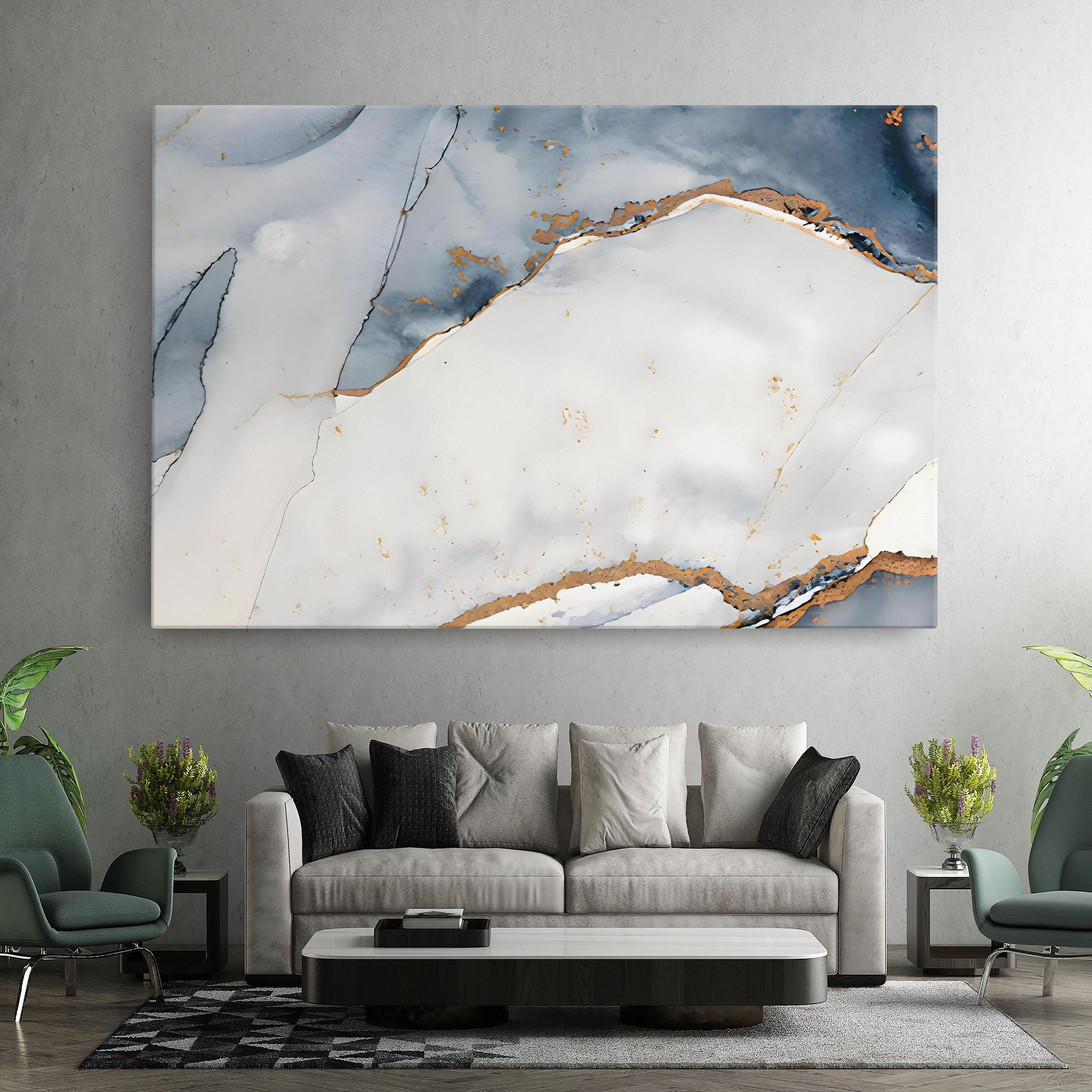 Leinwandbild Blue Watercolor mockup 7