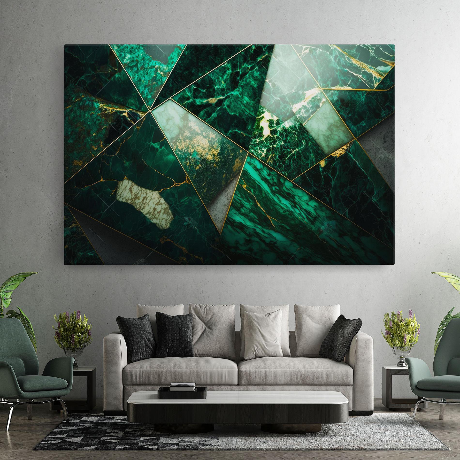 Leinwandbild Green Marble mockup 7