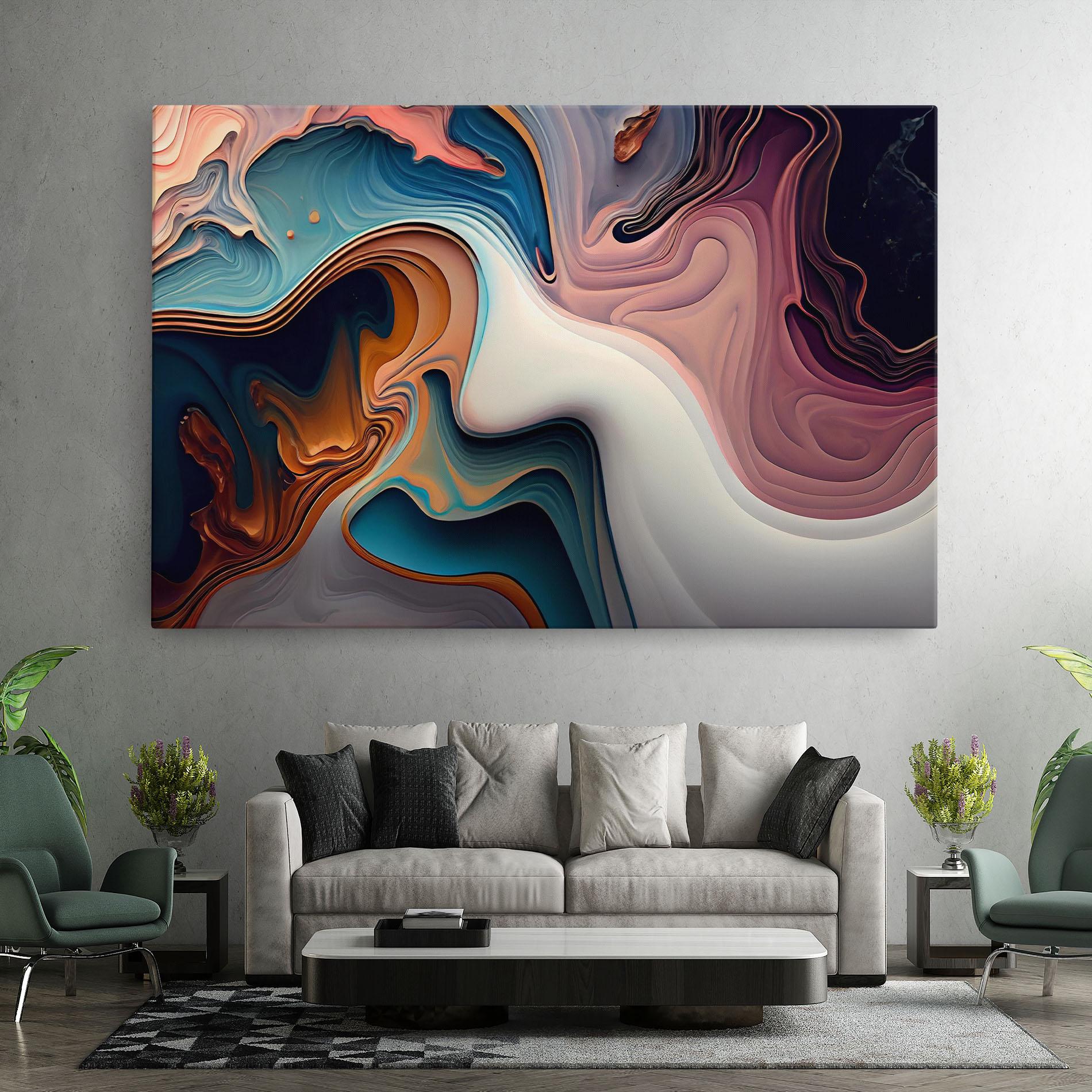 Leinwandbild Mixed Colors Marble mockup 7