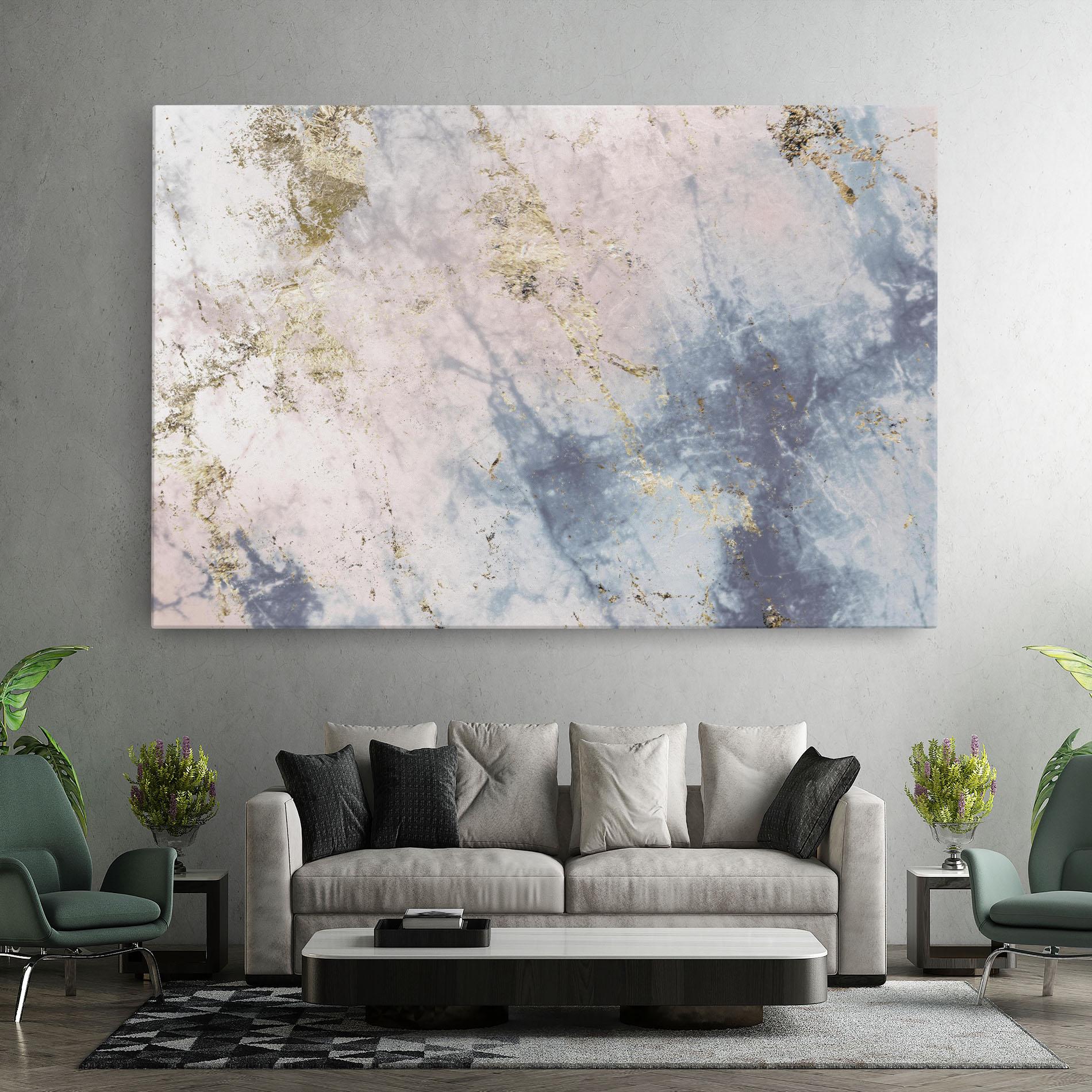 Leinwandbild Pink Blue Marble mockup 7