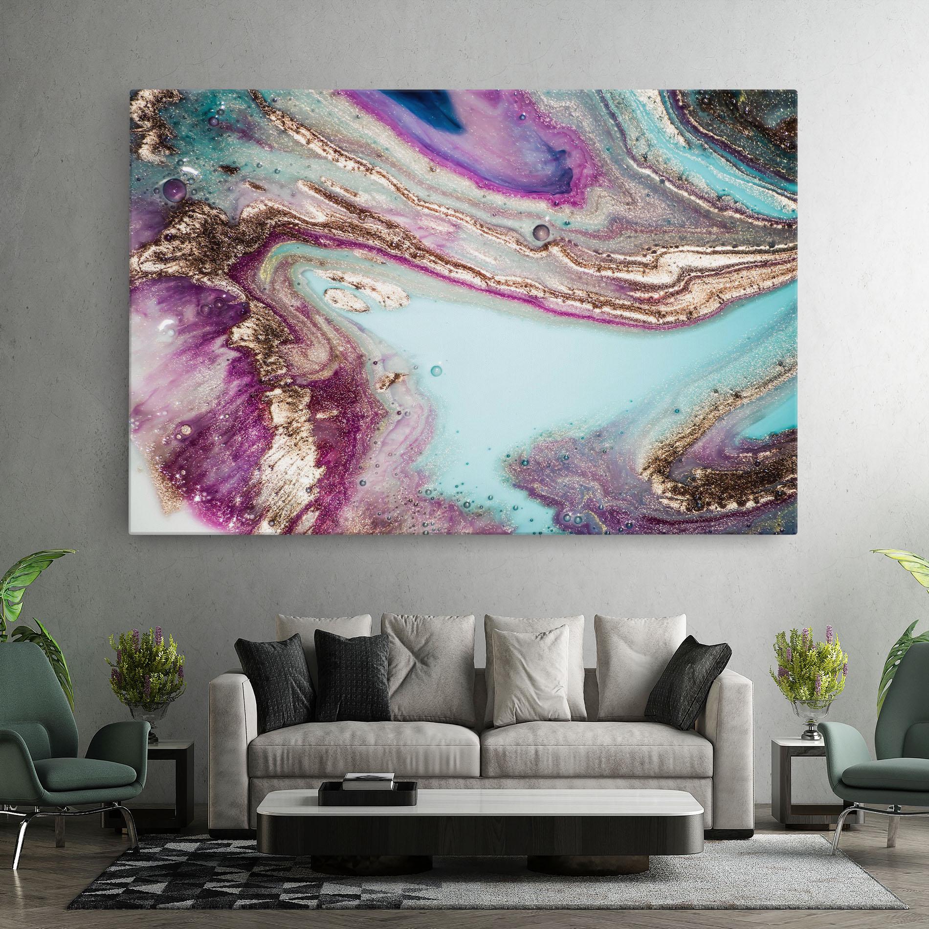 Leinwandbild Pink Marble Shades mockup 7