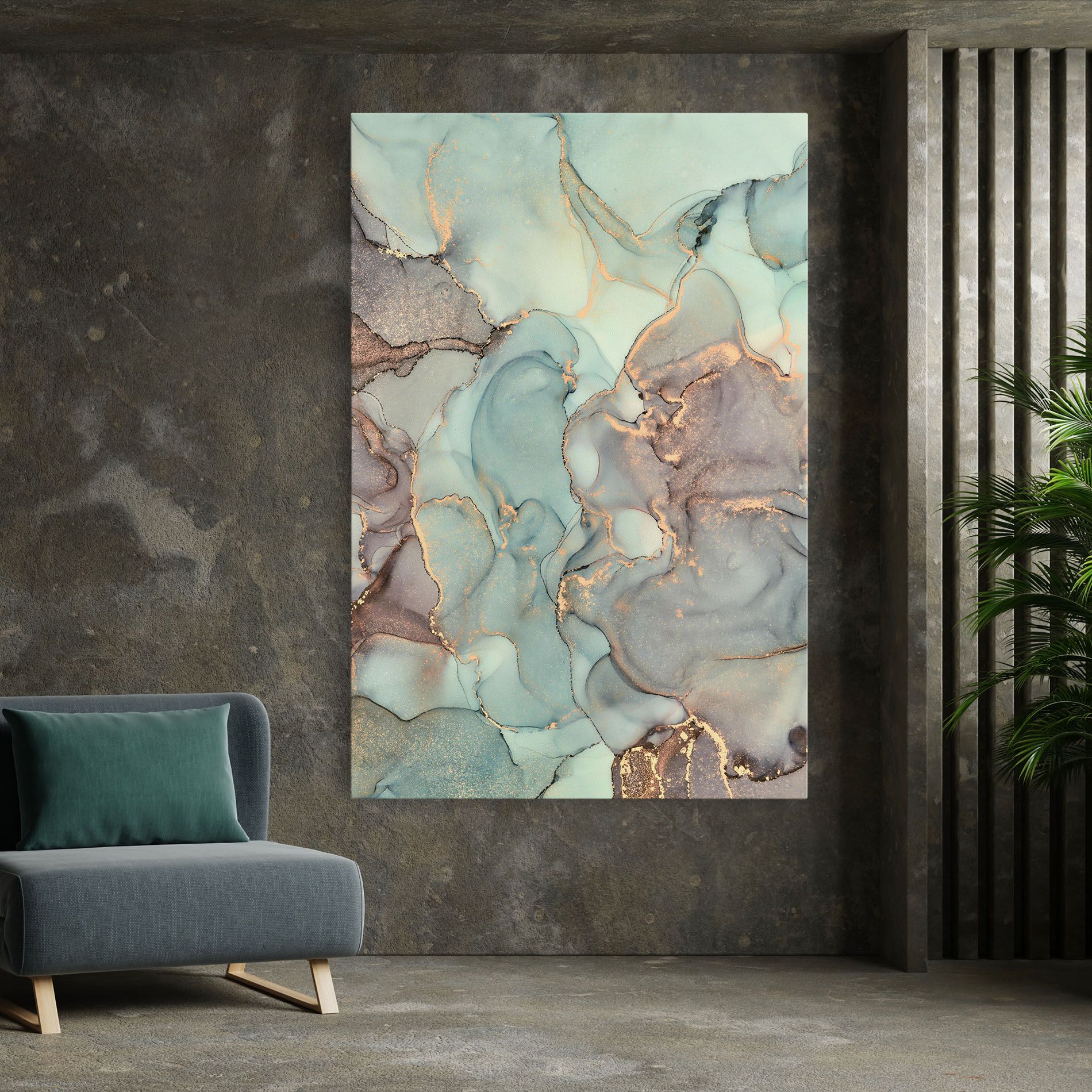 Abstract Turquoise Marble mockup 7
