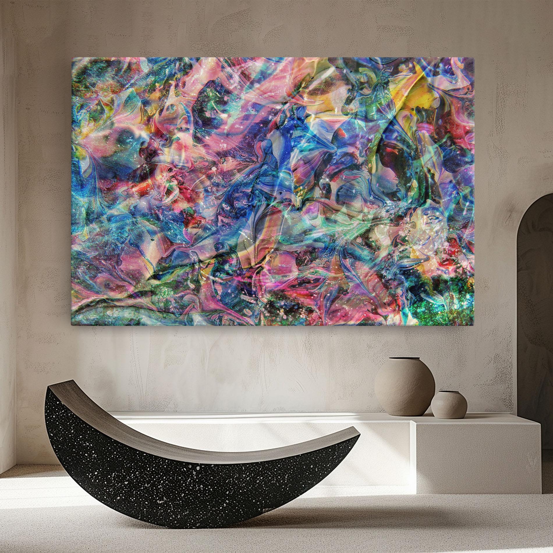 Leinwandbild Abstract Colourful Glass mockup 8