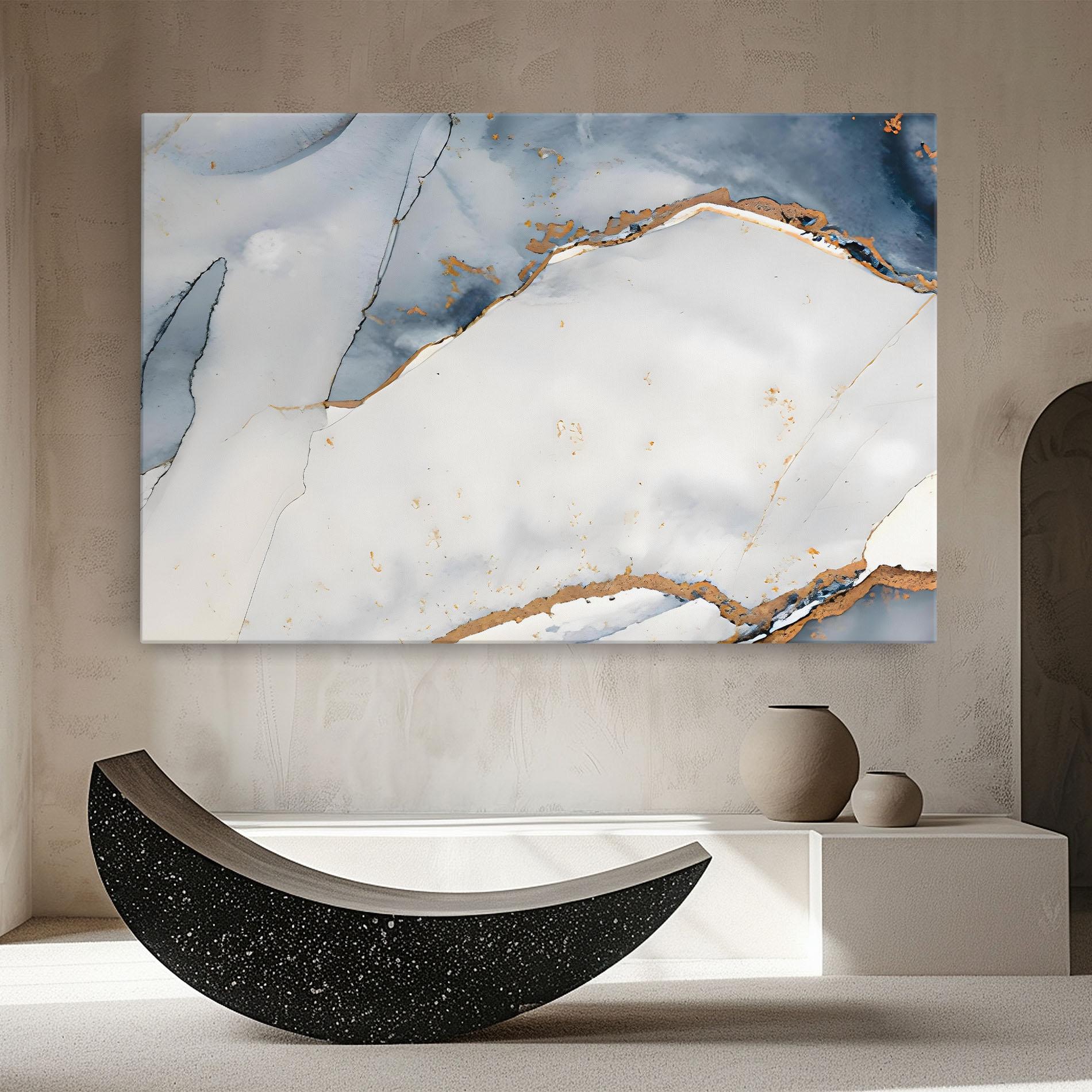 Leinwandbild Blue Watercolor mockup 8