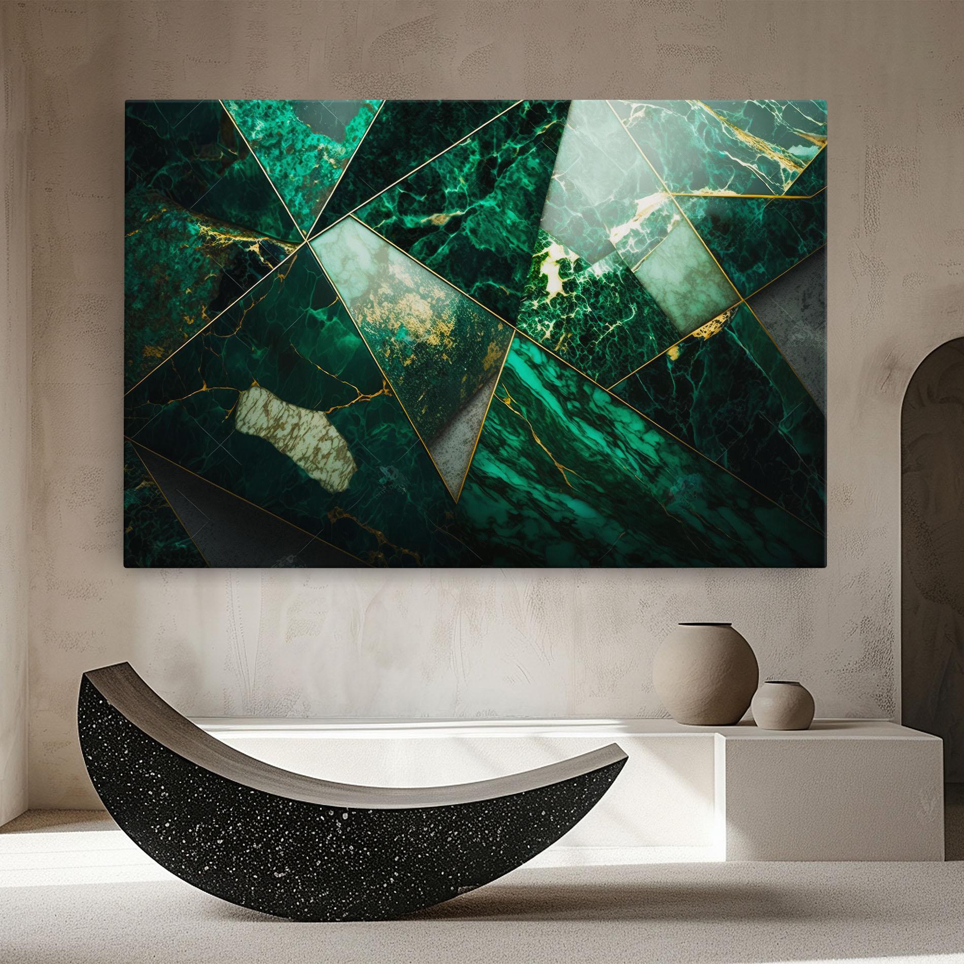 Leinwandbild Green Marble mockup 8