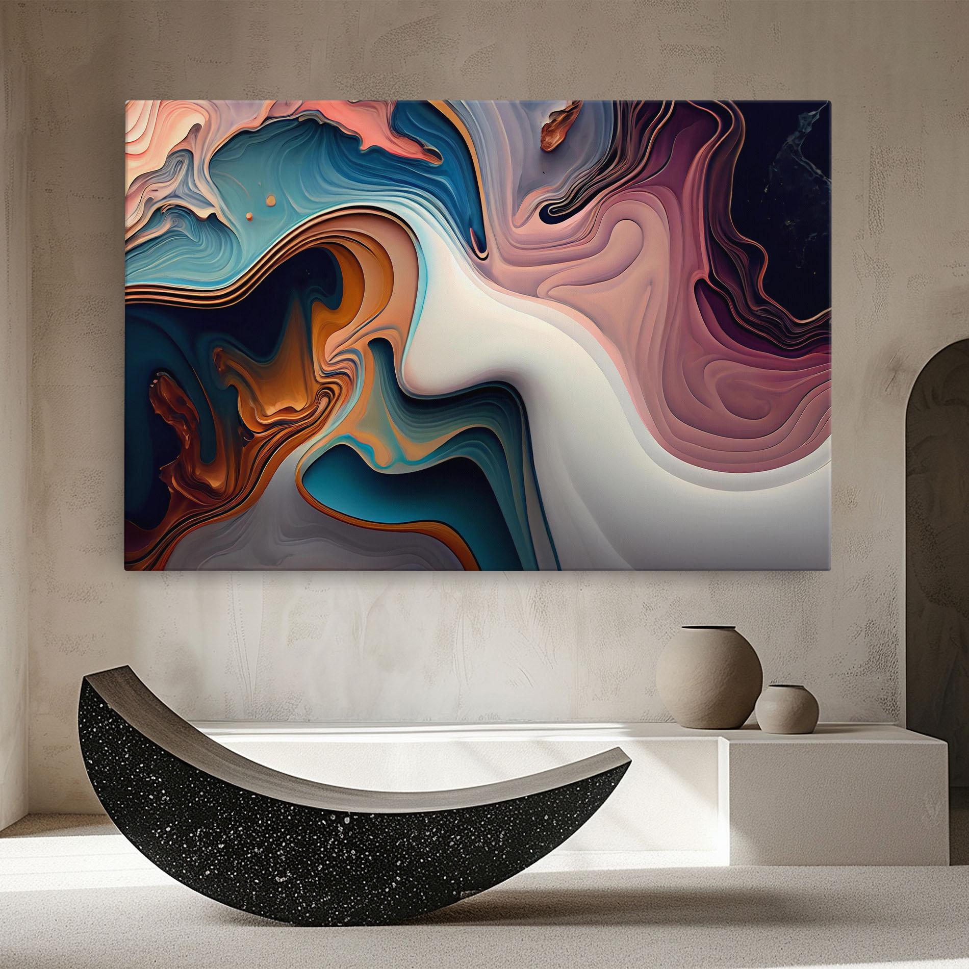 Leinwandbild Mixed Colors Marble mockup 8