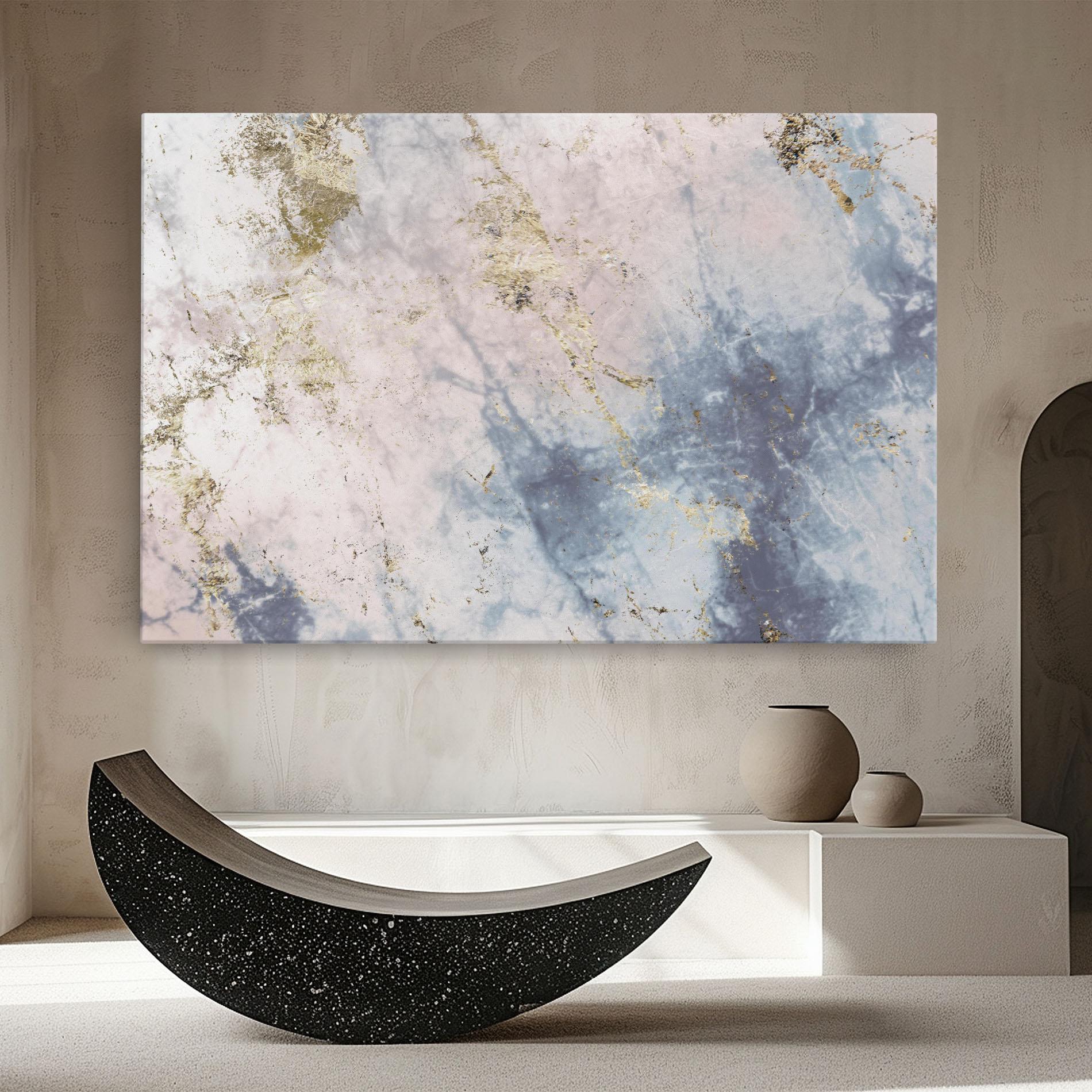 Leinwandbild Pink Blue Marble mockup 8