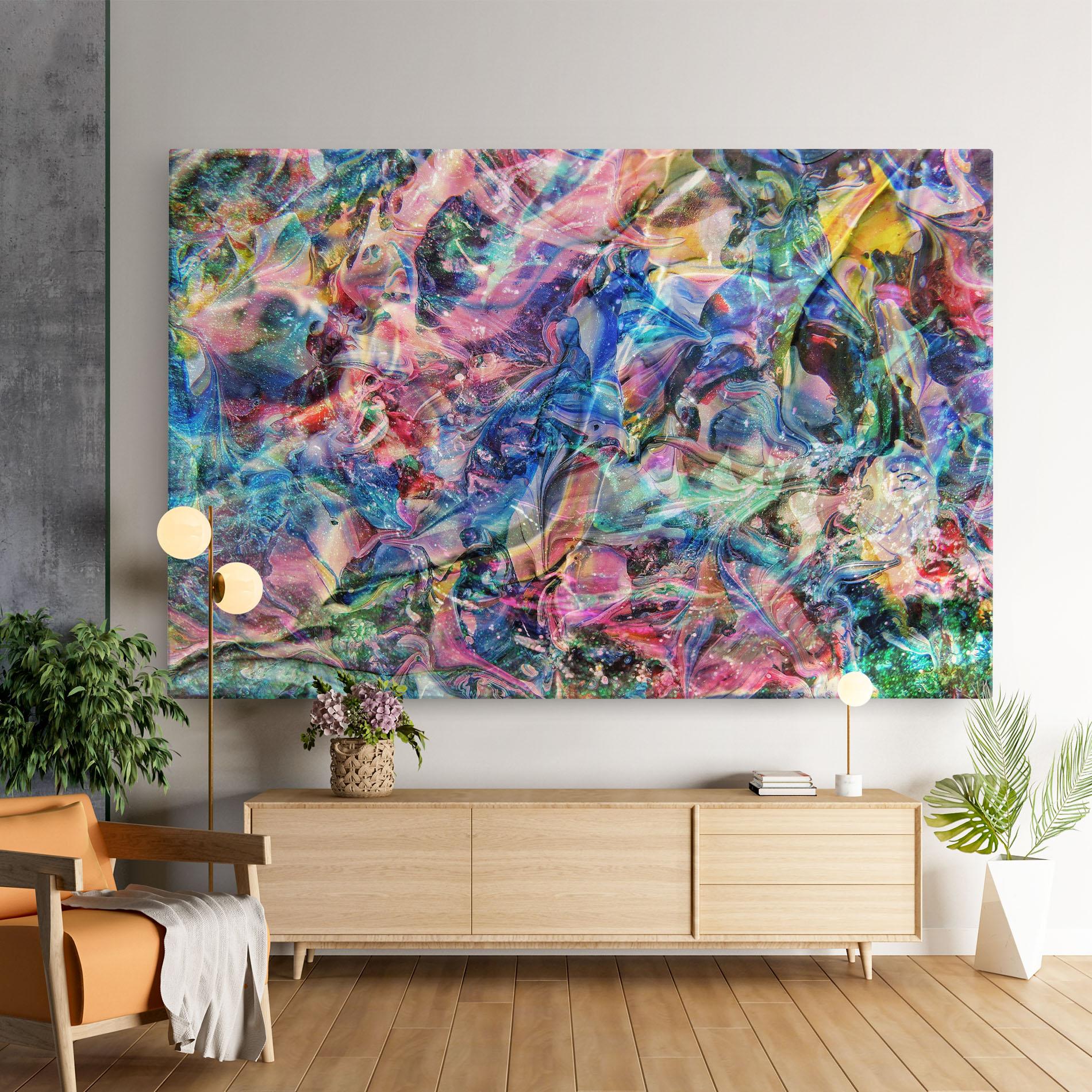 Leinwandbild Abstract Colourful Glass mockup 9