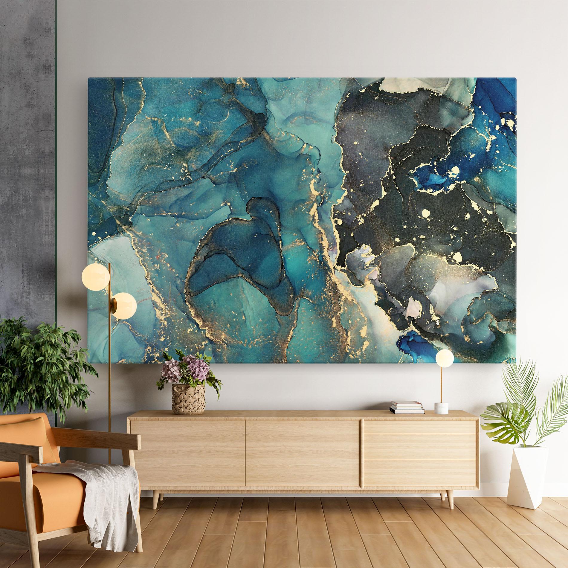 Leinwandbild Blue Marble mockup 9