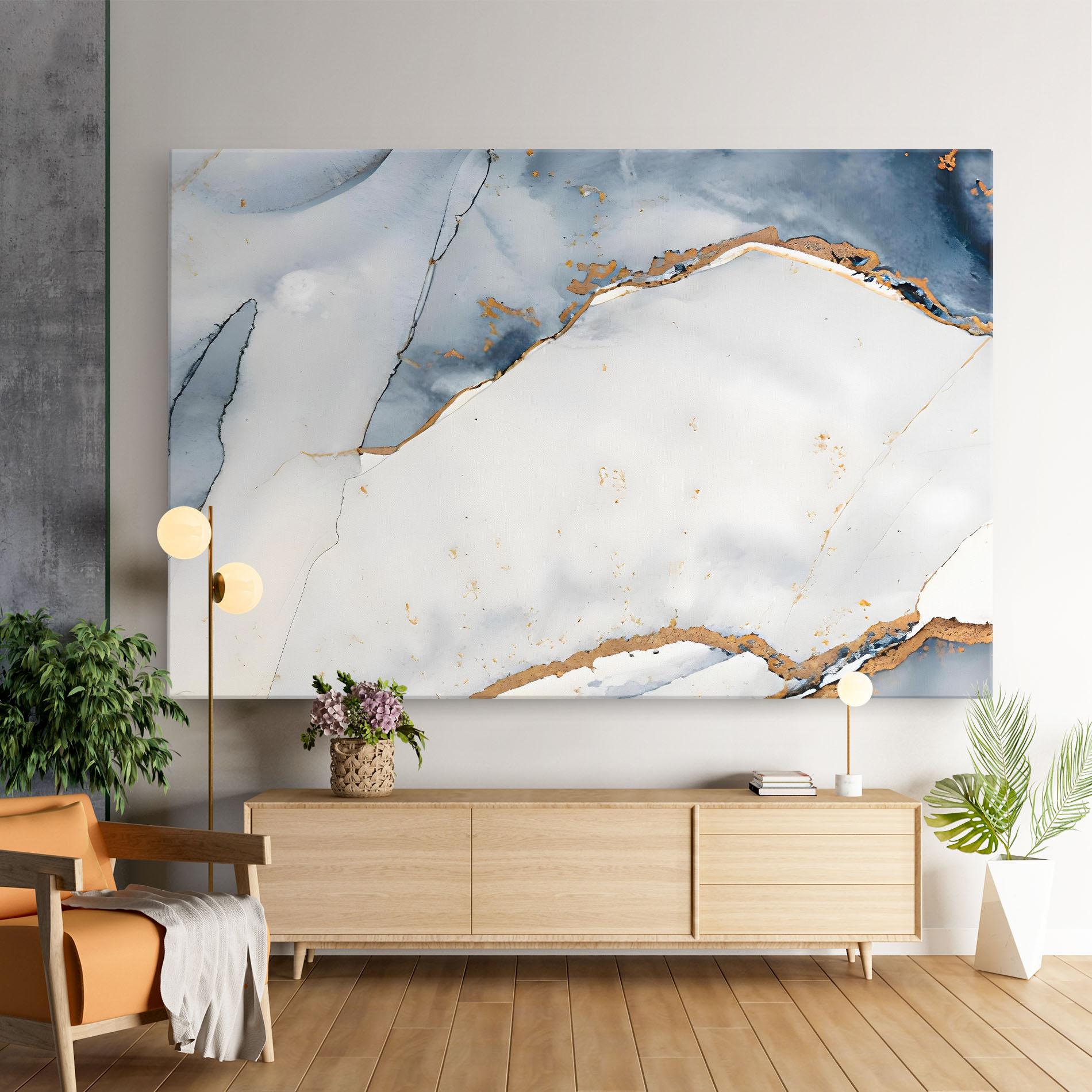 Leinwandbild Blue Watercolor mockup 9