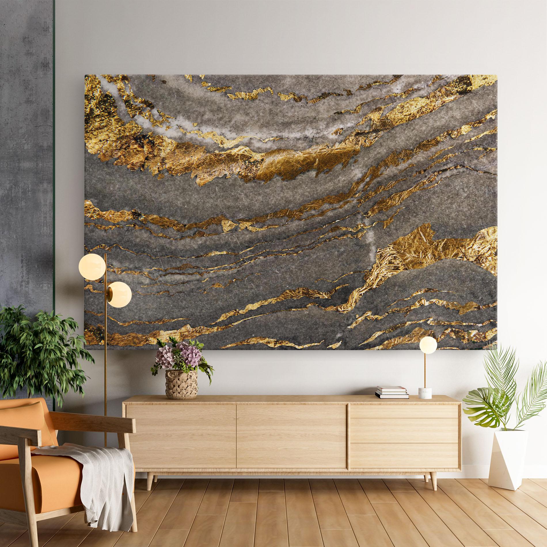 Leinwandbild Dark Colden Grey mockup 9