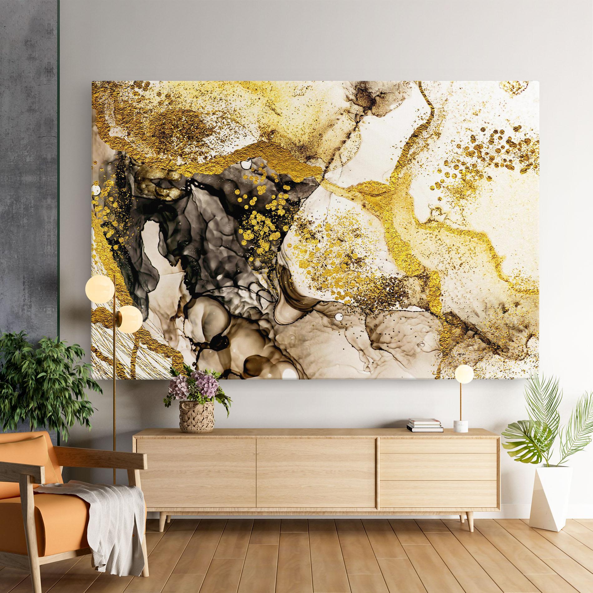 Leinwandbild Golden Sand mockup 9