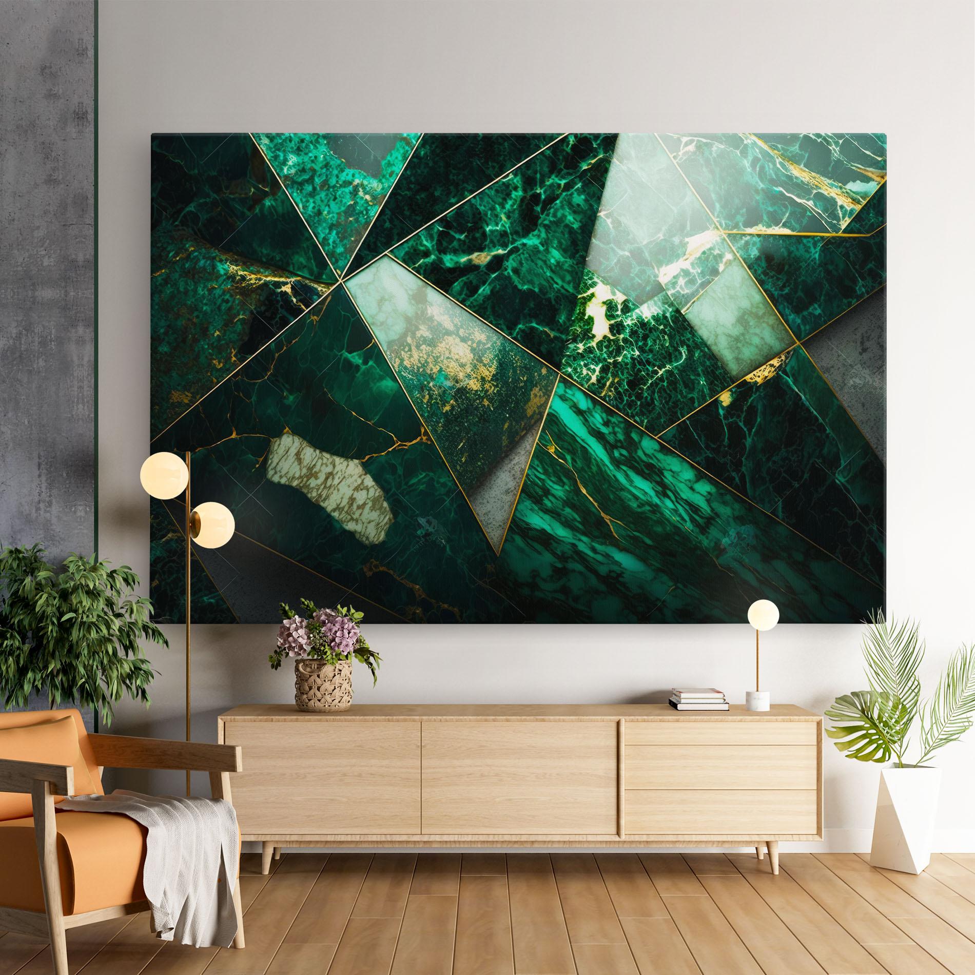 Leinwandbild Green Marble mockup 9