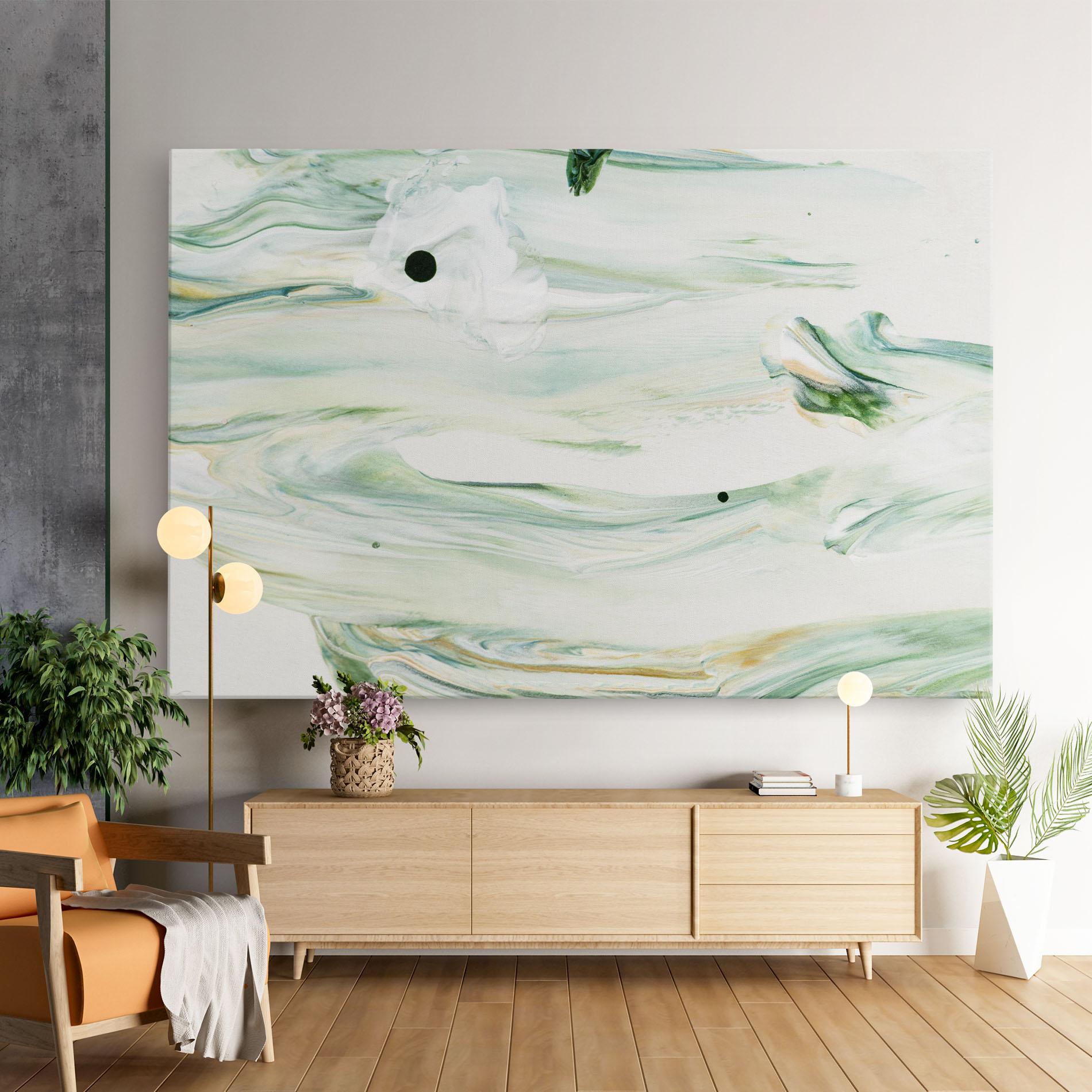 Leinwandbild Light Green Painting mockup 9