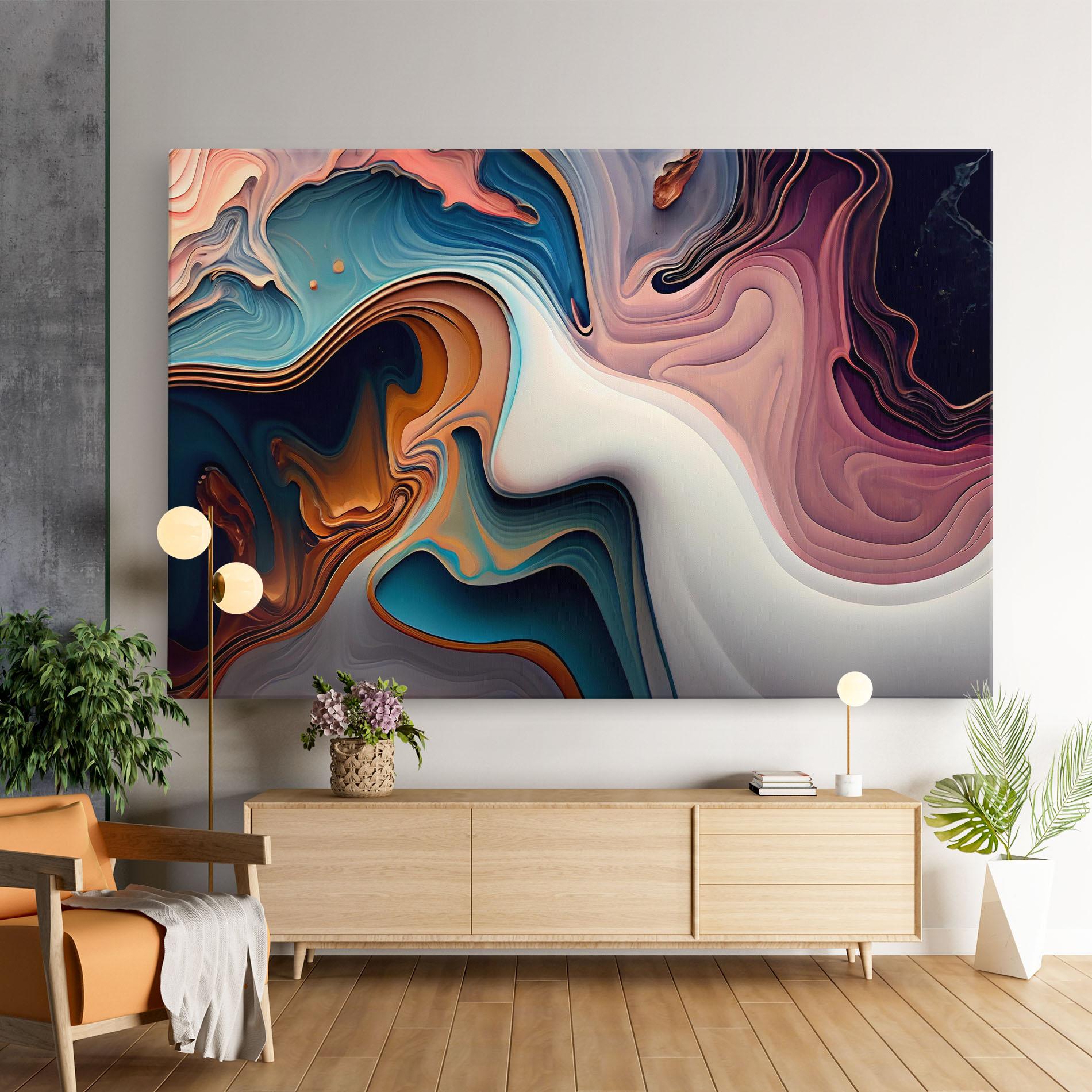 Leinwandbild Mixed Colors Marble mockup 9