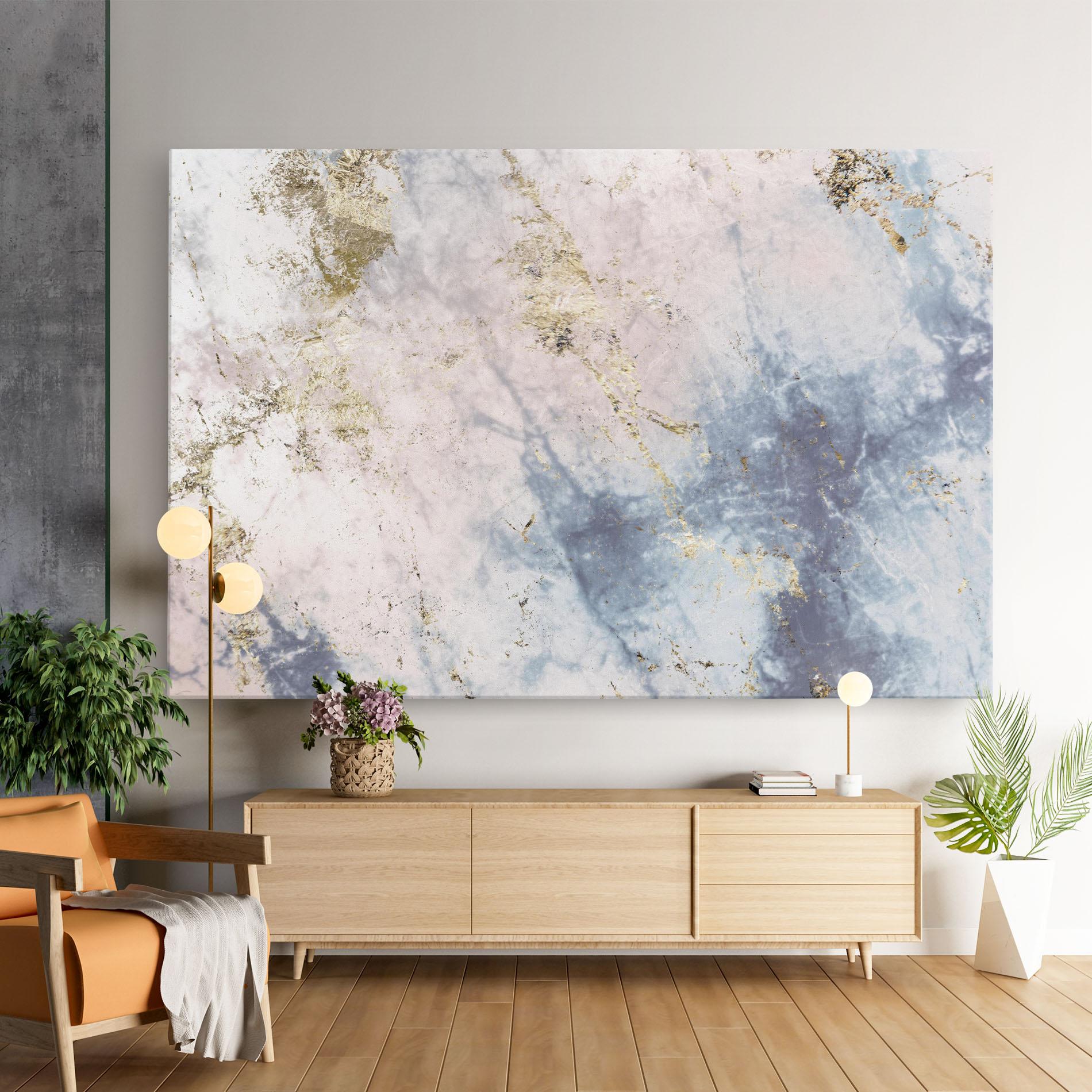 Leinwandbild Pink Blue Marble mockup 9