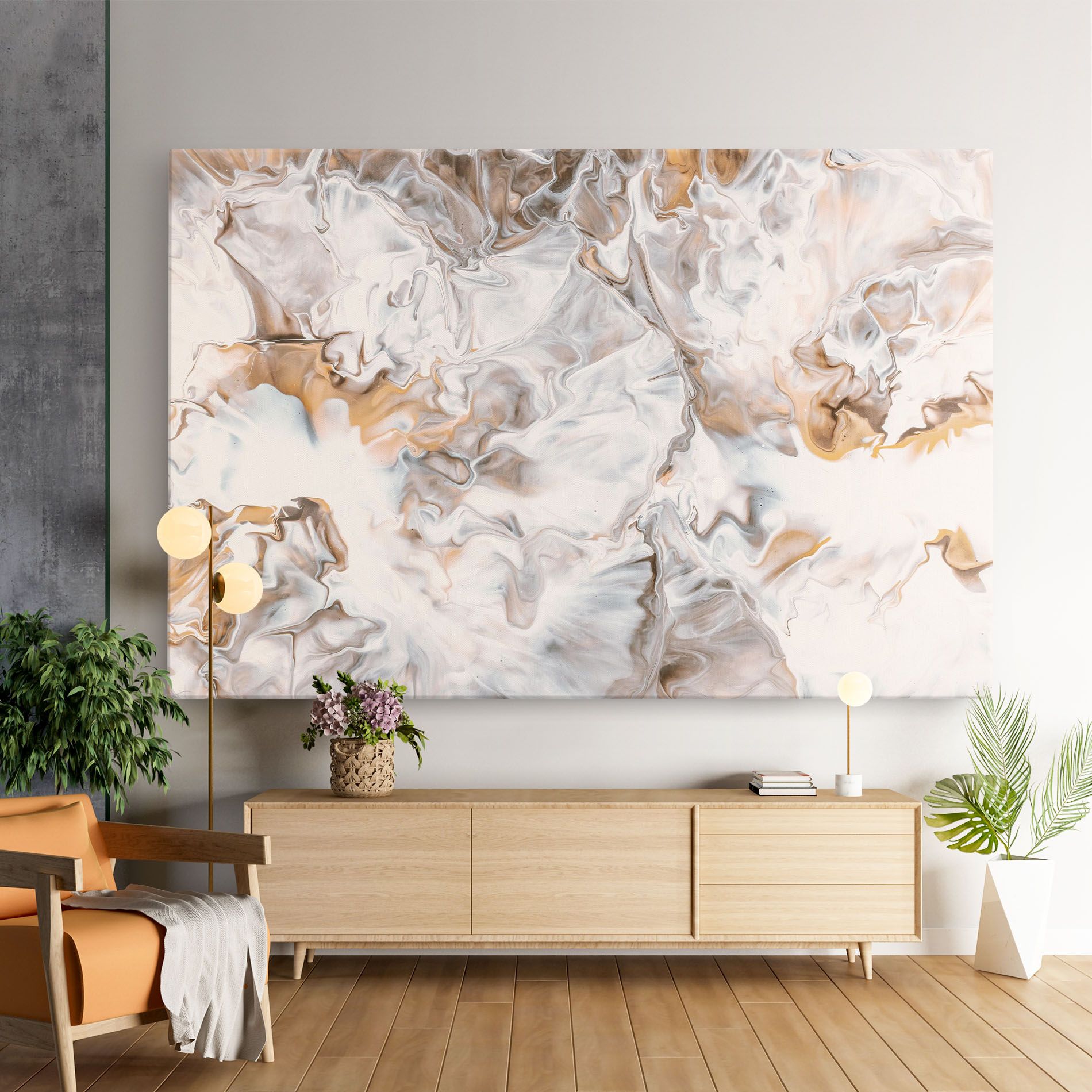 White Gold Abstract mockup 9