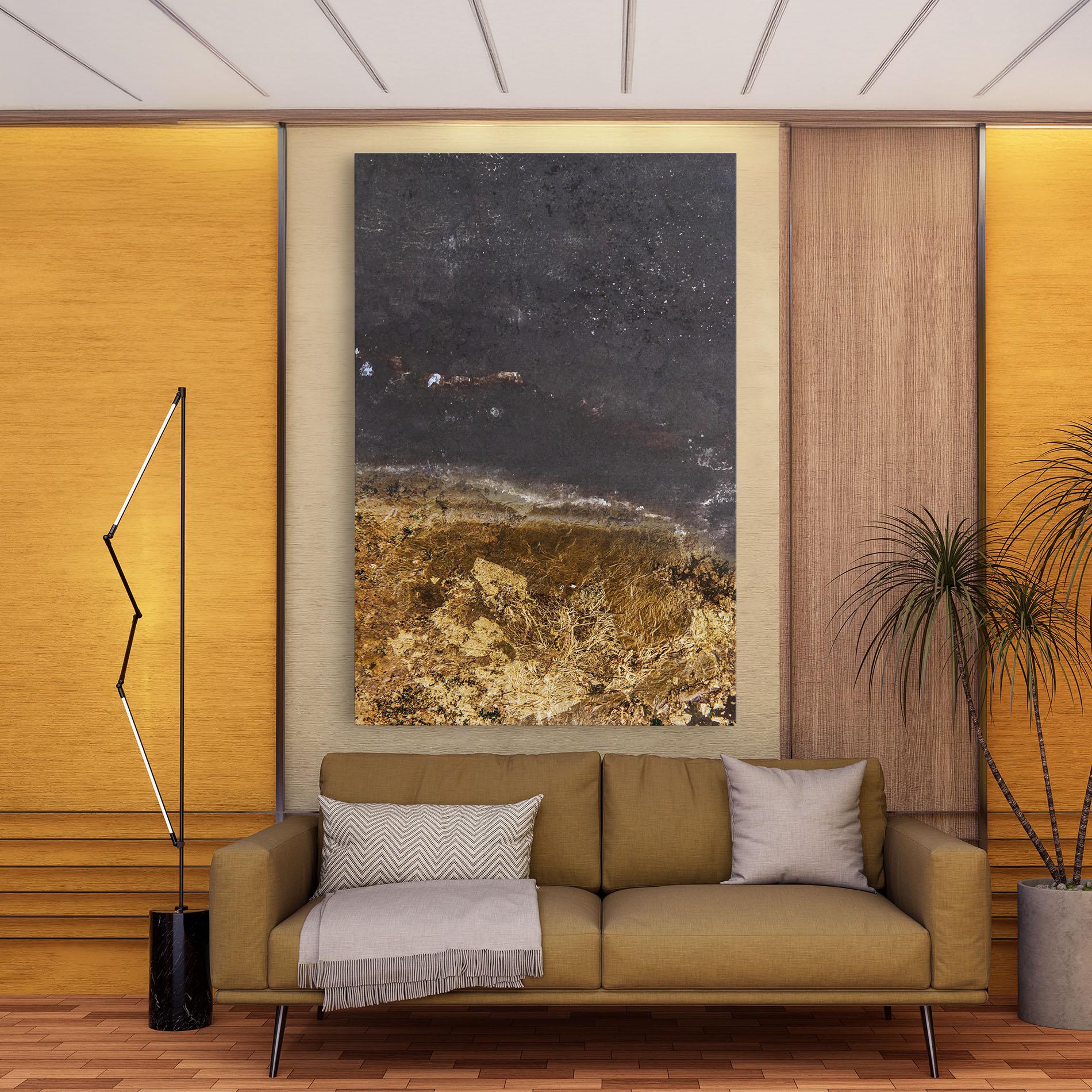 Leinwandbild Gold Dark Grey mockup 9