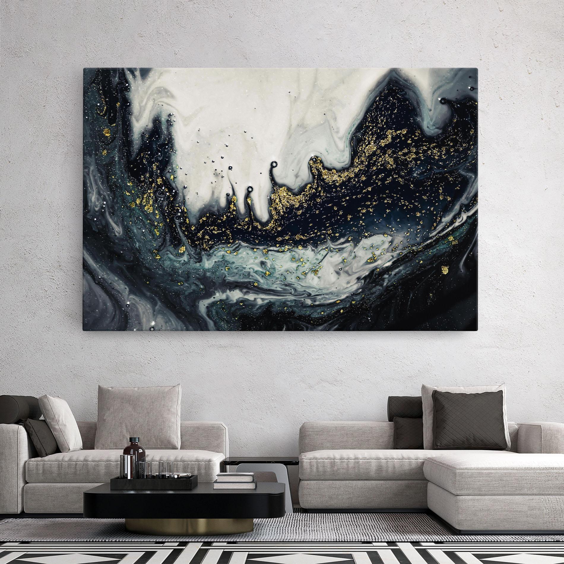 Leinwandbild Abstract Black mockup 2