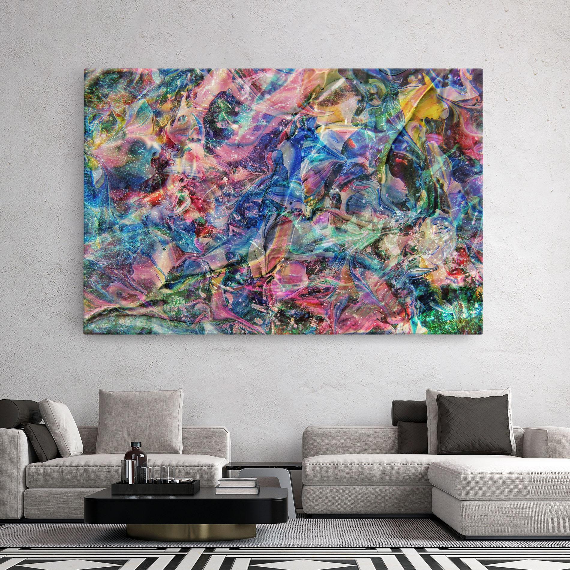 Leinwandbild Abstract Colourful Glass mockup 2