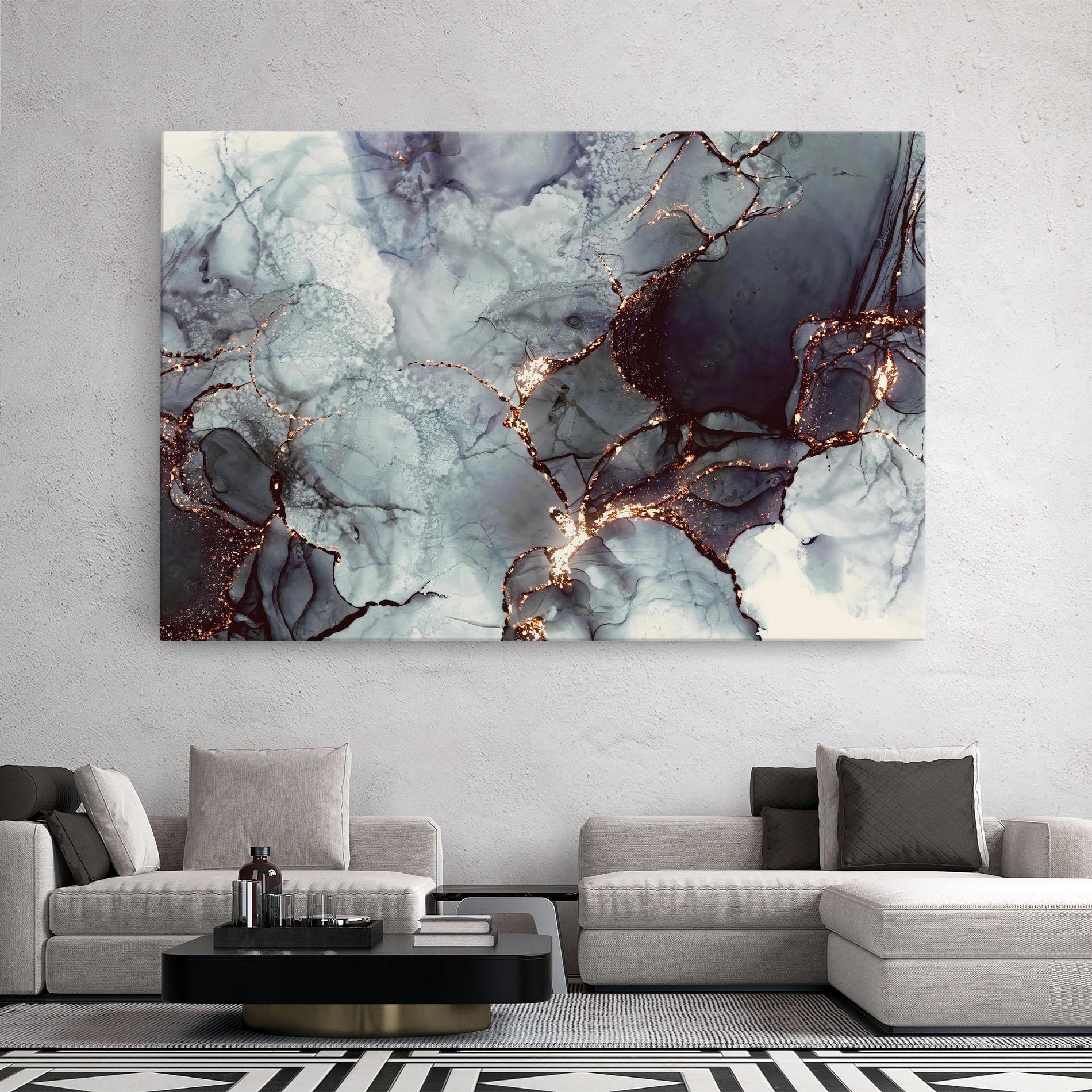 Leinwandbild Abstract Gold Path mockup 2