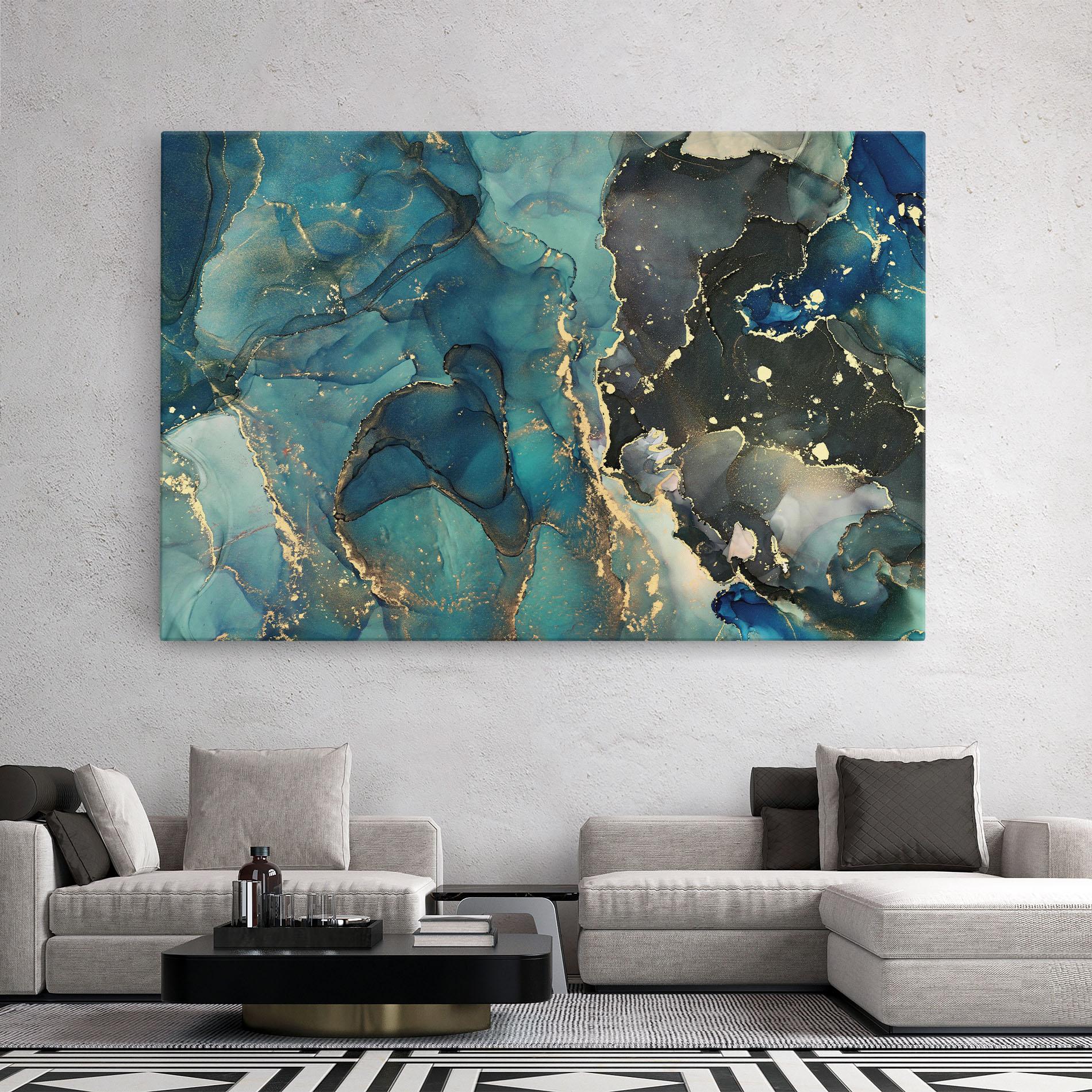 Leinwandbild Blue Marble mockup 2