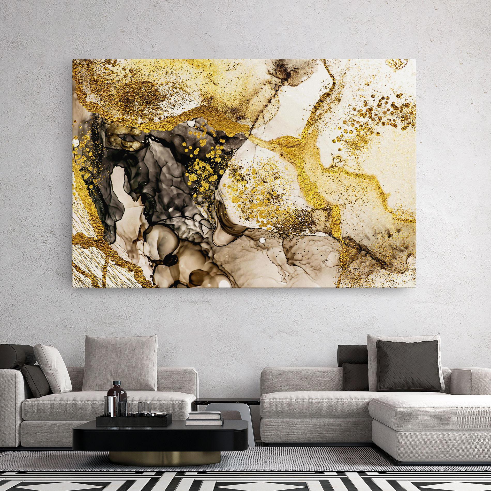 Leinwandbild Golden Sand mockup 2