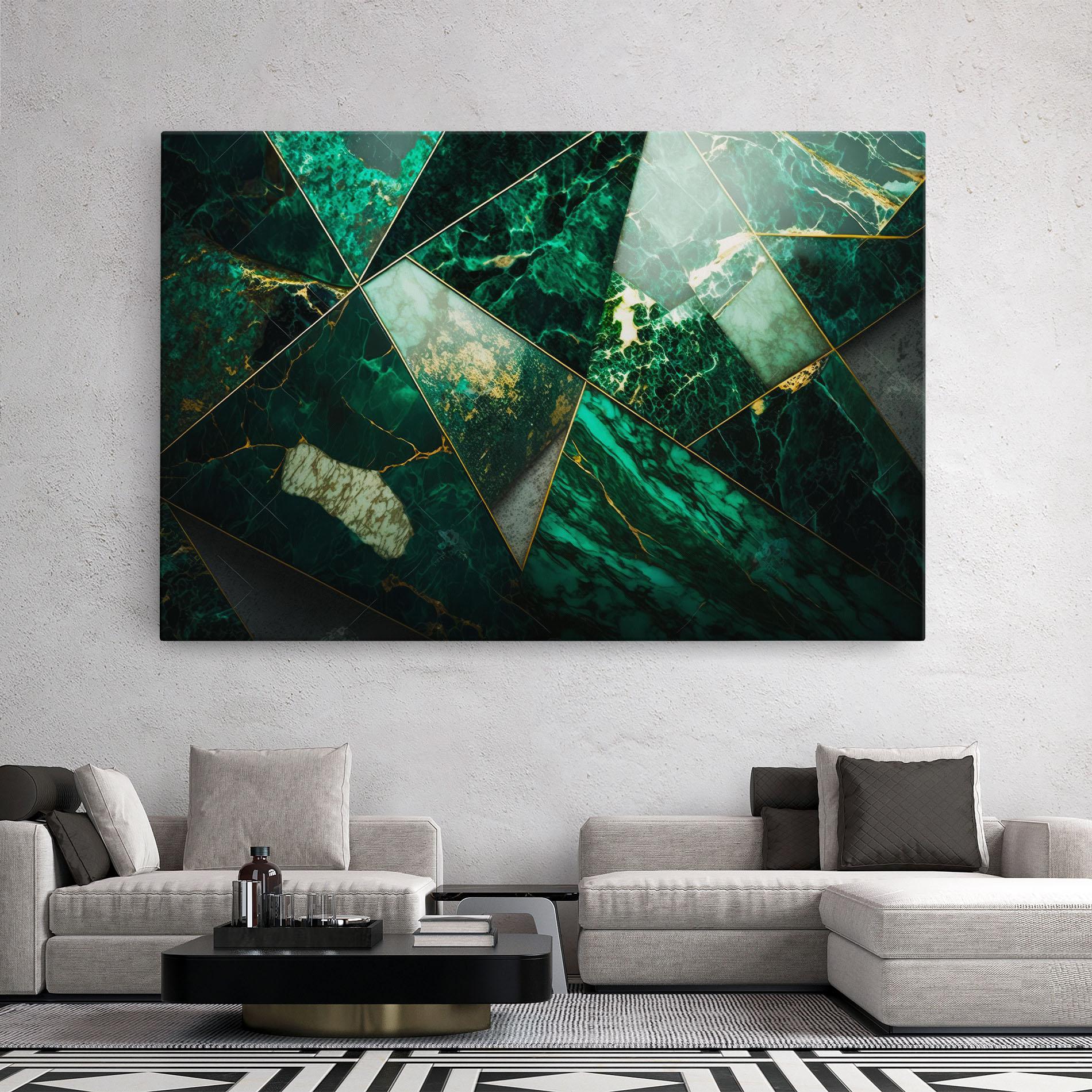 Leinwandbild Green Marble mockup 2