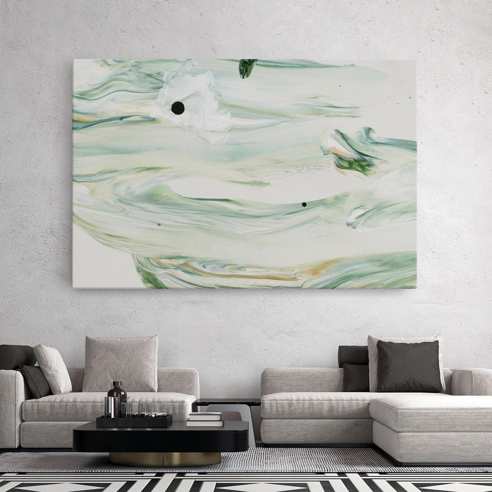 Leinwandbild Light Green Painting mockup 2