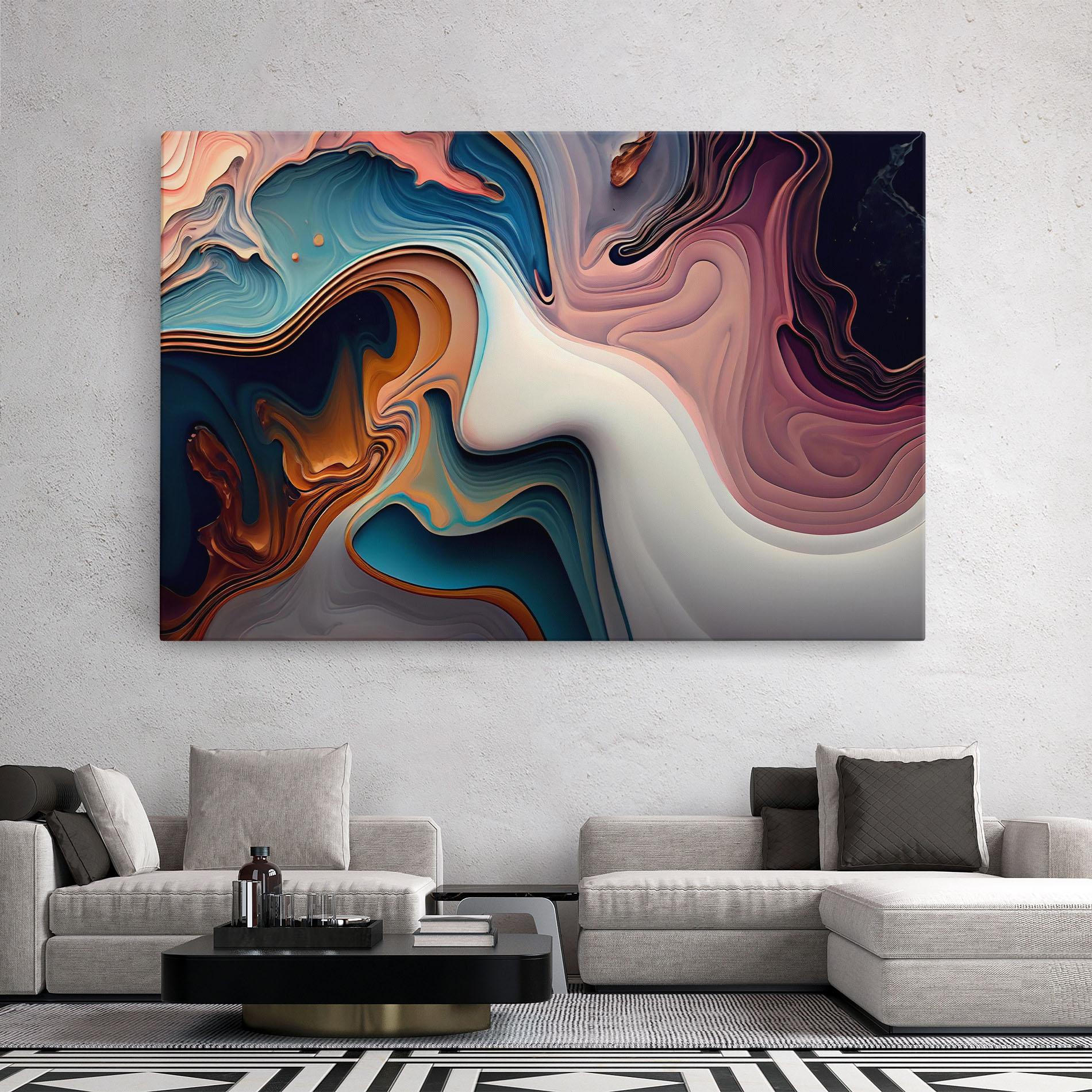 Leinwandbild Mixed Colors Marble mockup 2