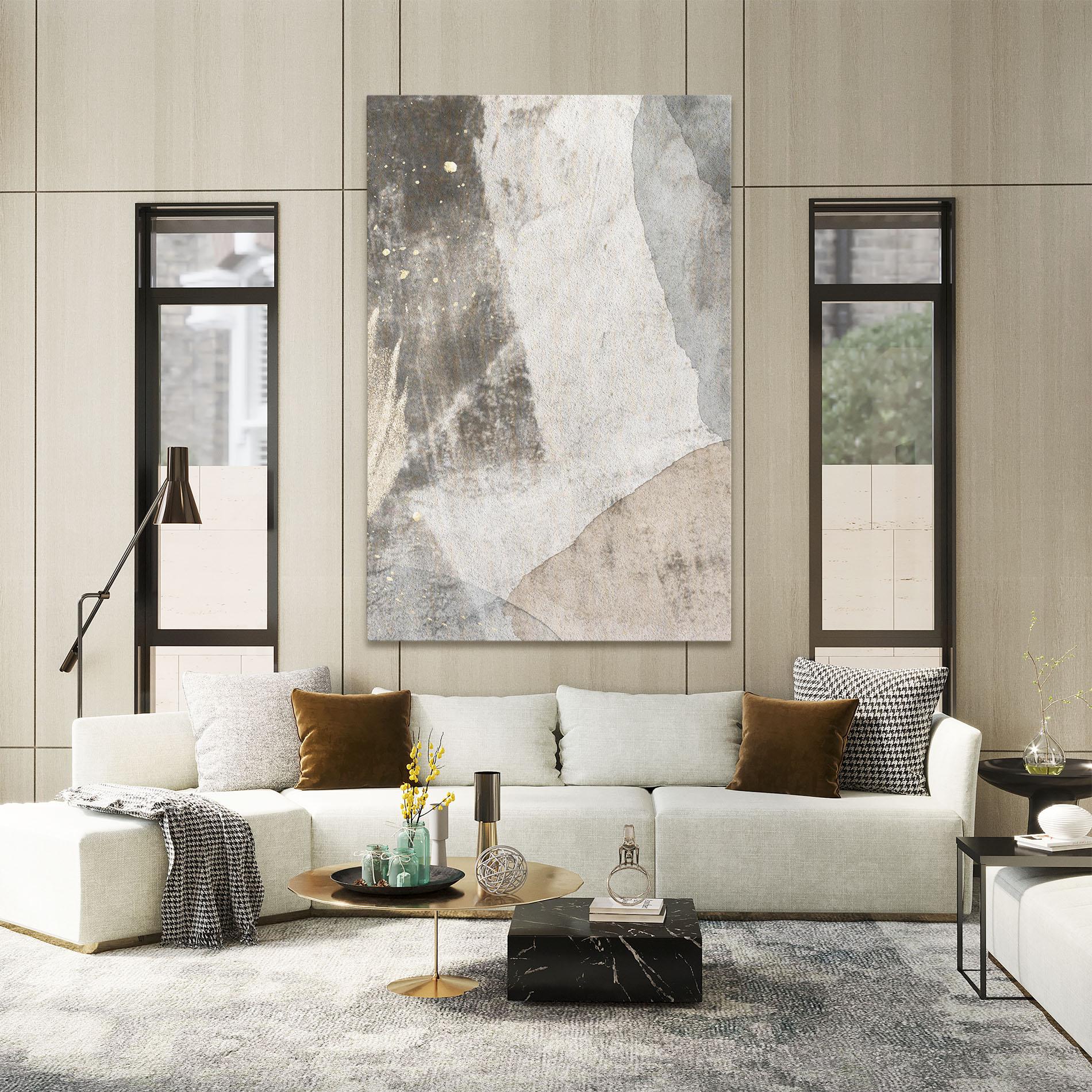 Leinwandbild Light Cream Marble mockup 2