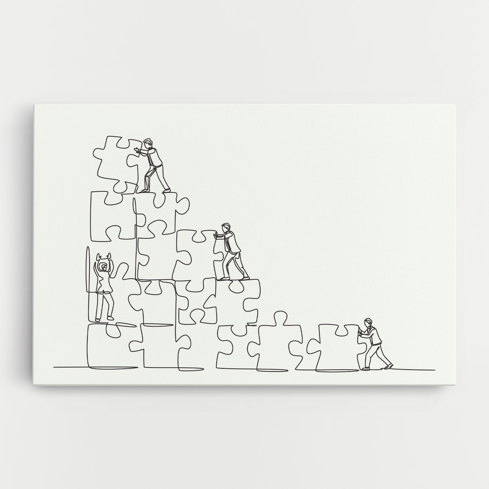 Leinwandbild Businessman Up mockup 0