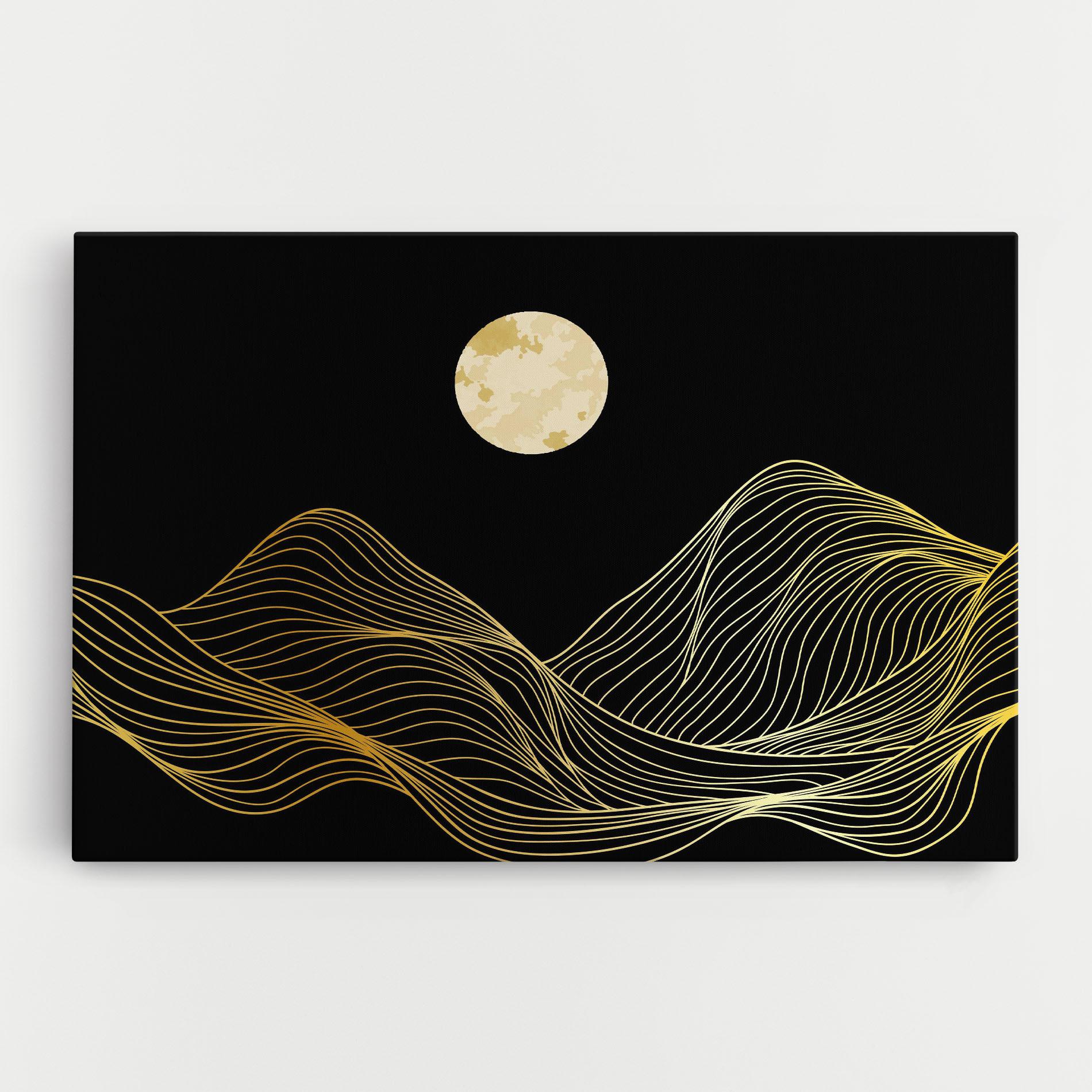 Leinwandbild Golden Moon mockup 0