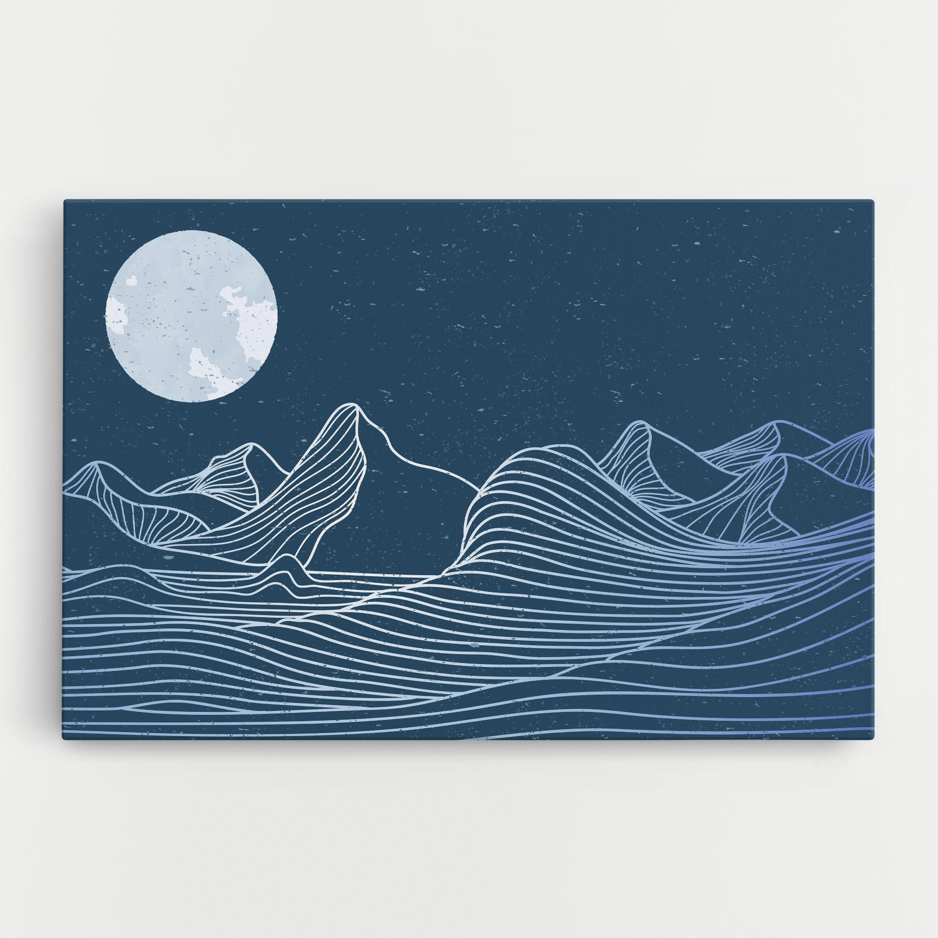 Leinwandbild Ocean Blue Wave mockup 0