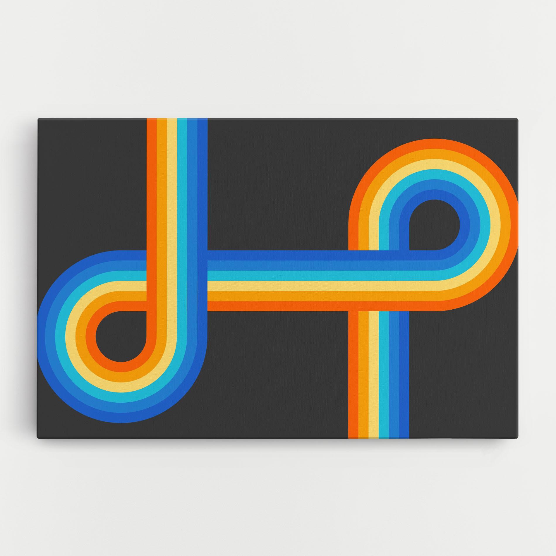 Leinwandbild Vintage Ranbow mockup 0