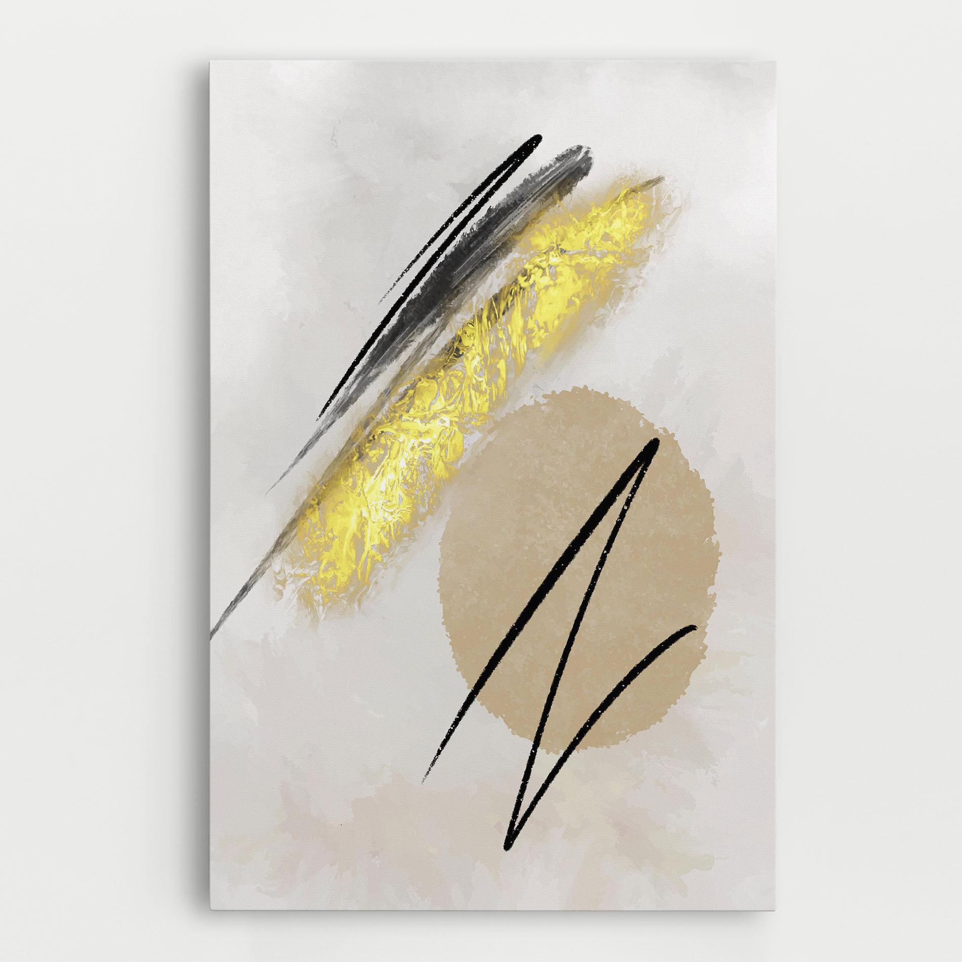 Leinwandbild Gold Brush mockup 0