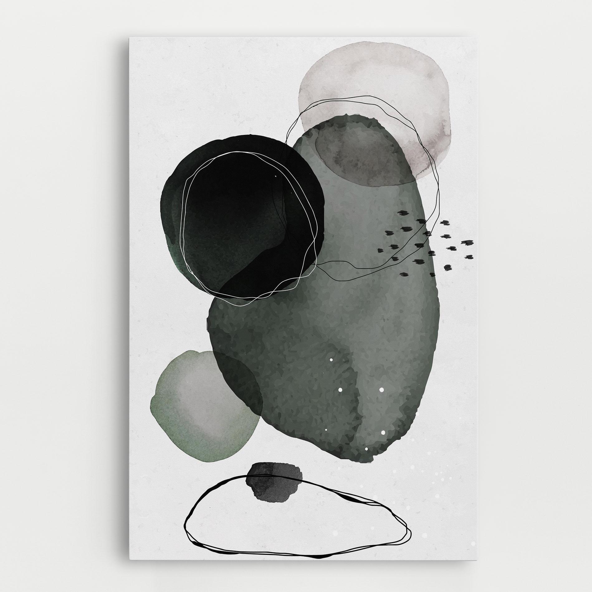 Leinwandbild Green Watercolor mockup 0