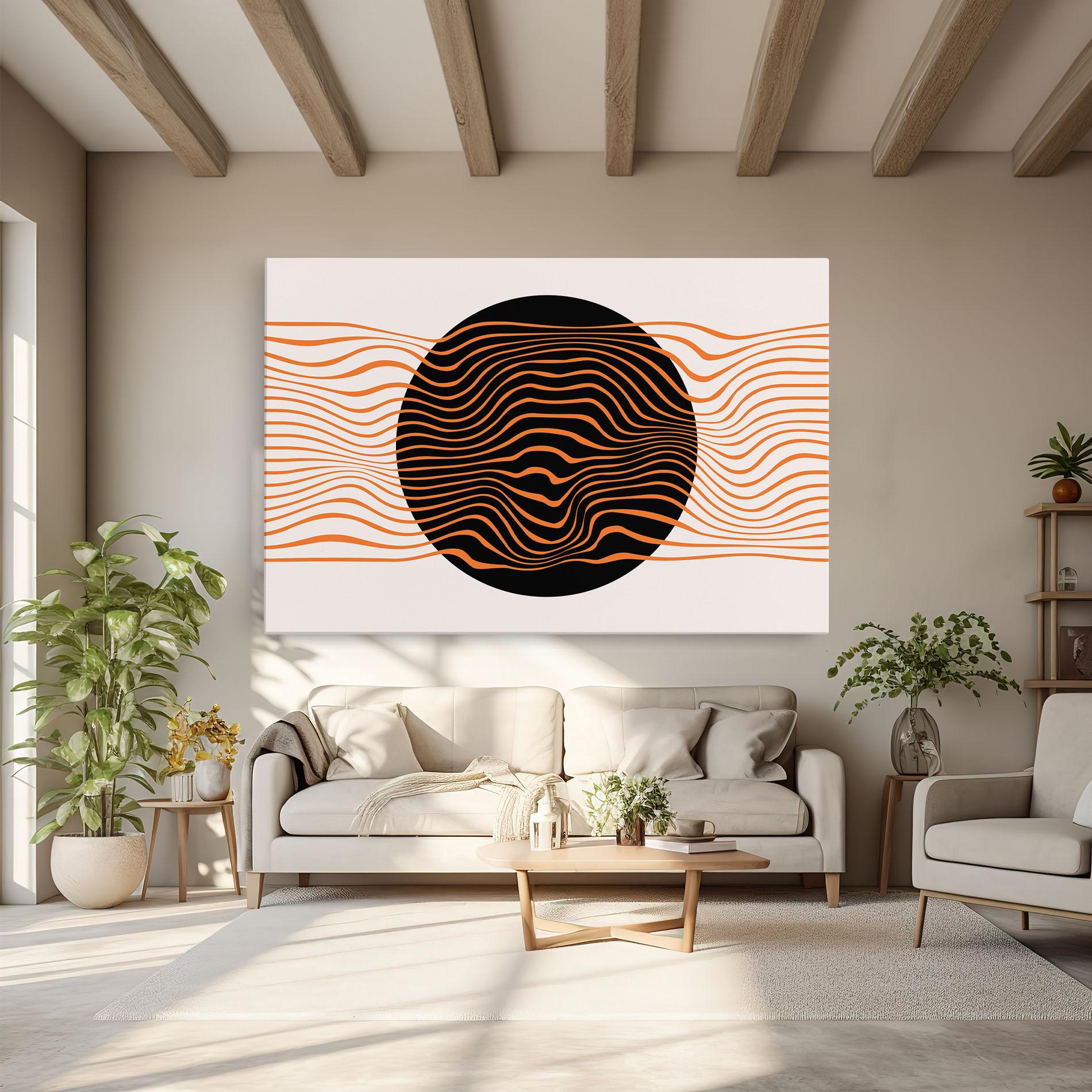 Leinwandbild Black Circle mockup 6