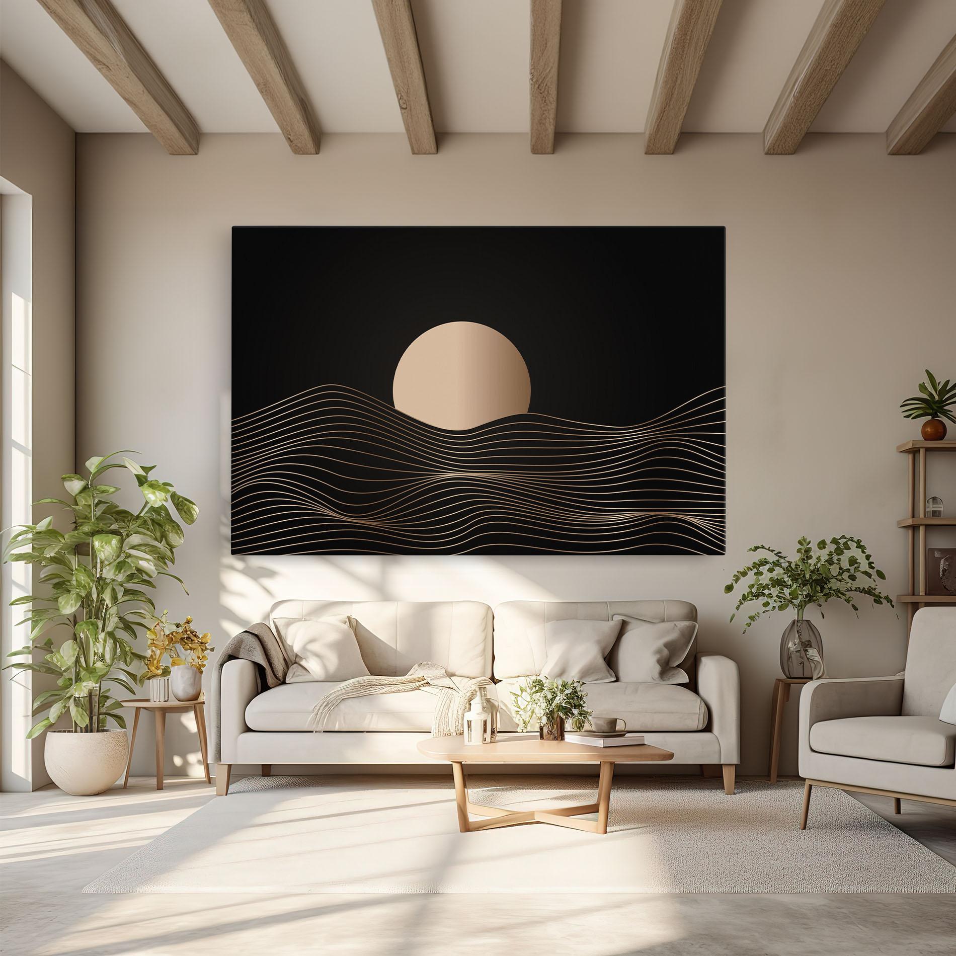 Leinwandbild Cream Moon mockup 6