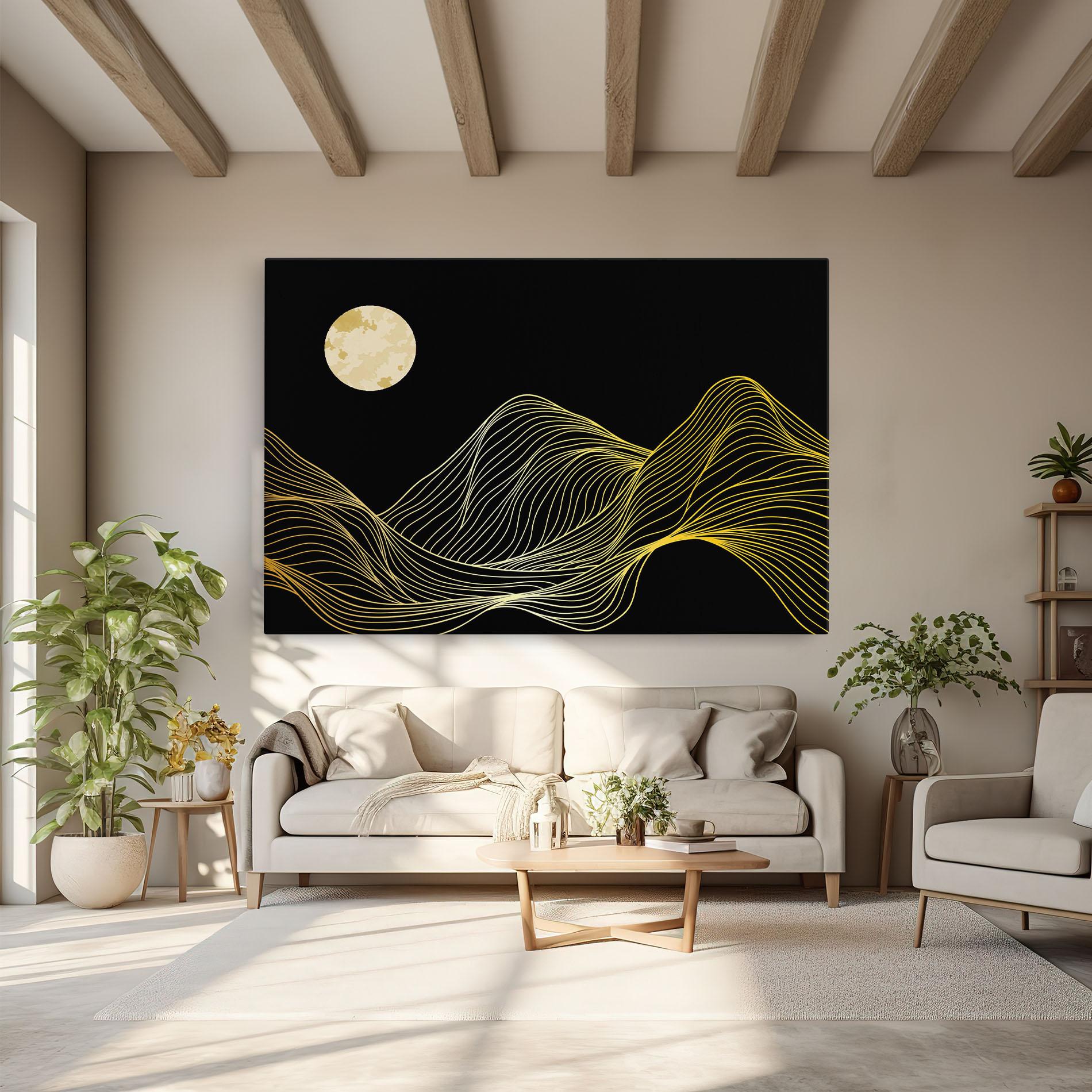 Leinwandbild Gold Moon mockup 6