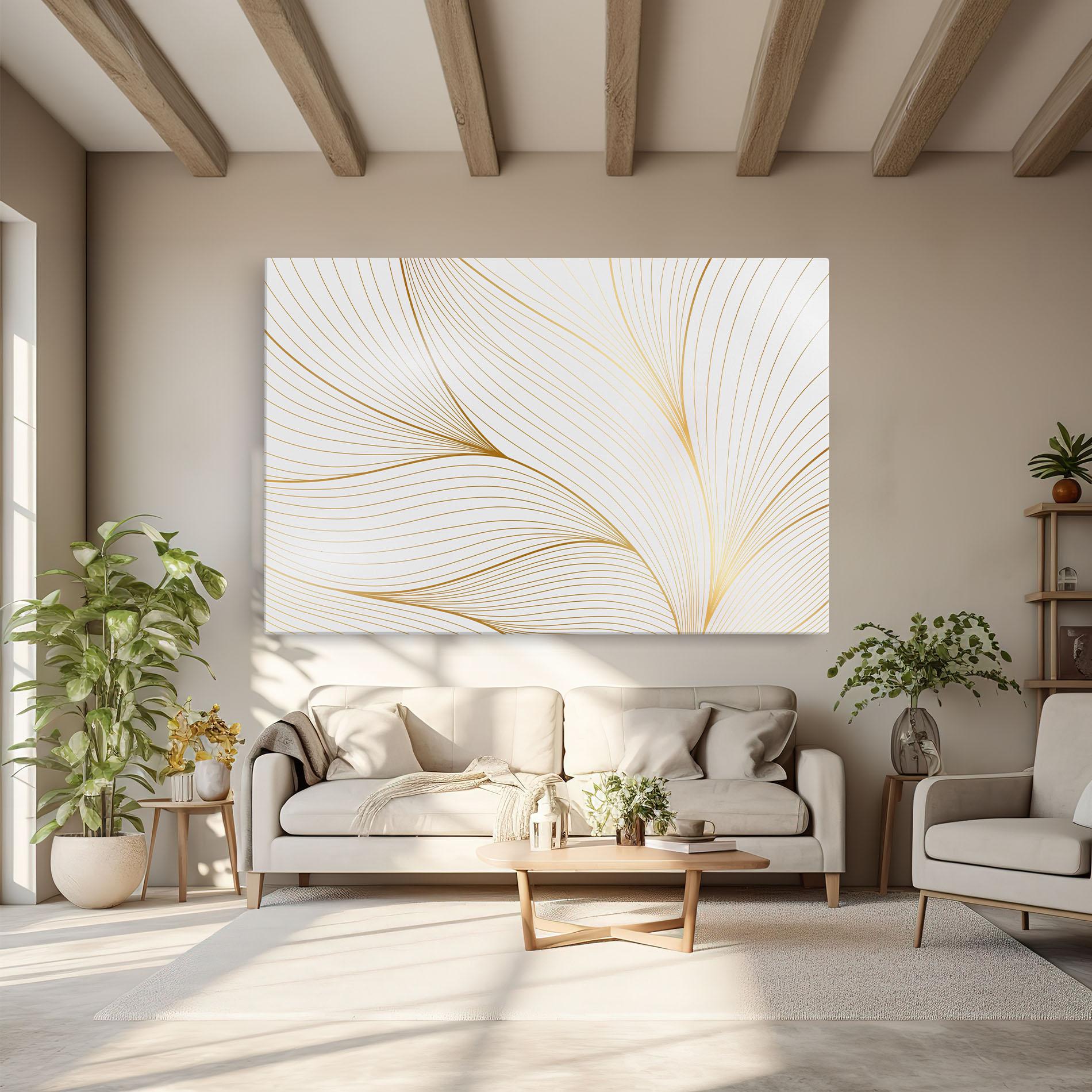 Leinwandbild Gold Wave mockup 6