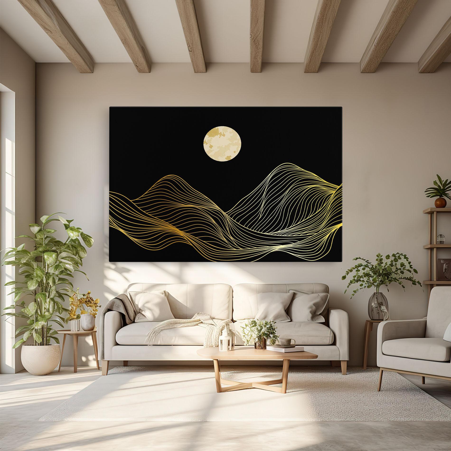 Leinwandbild Golden Moon mockup 6