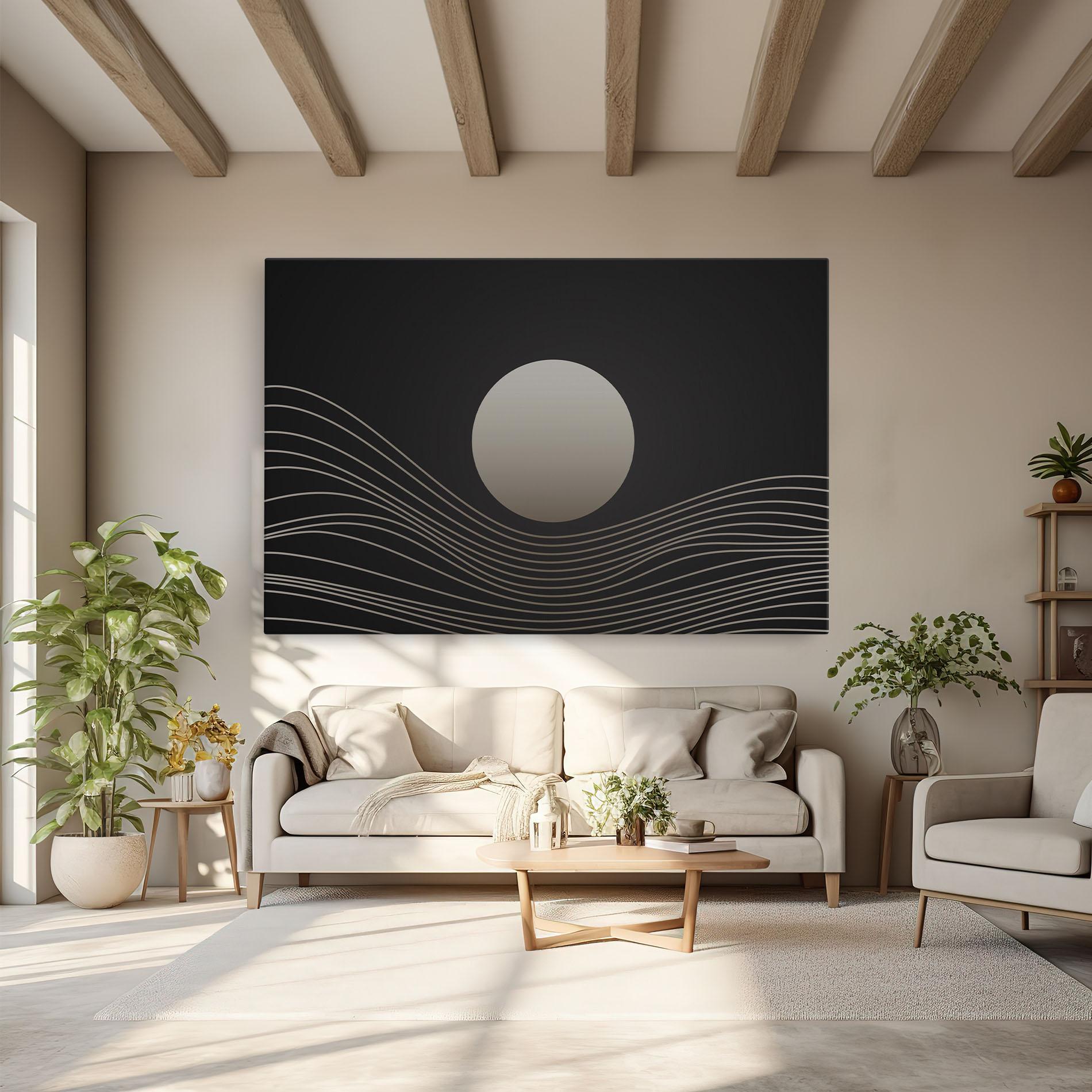 Leinwandbild Grey Moon mockup 6