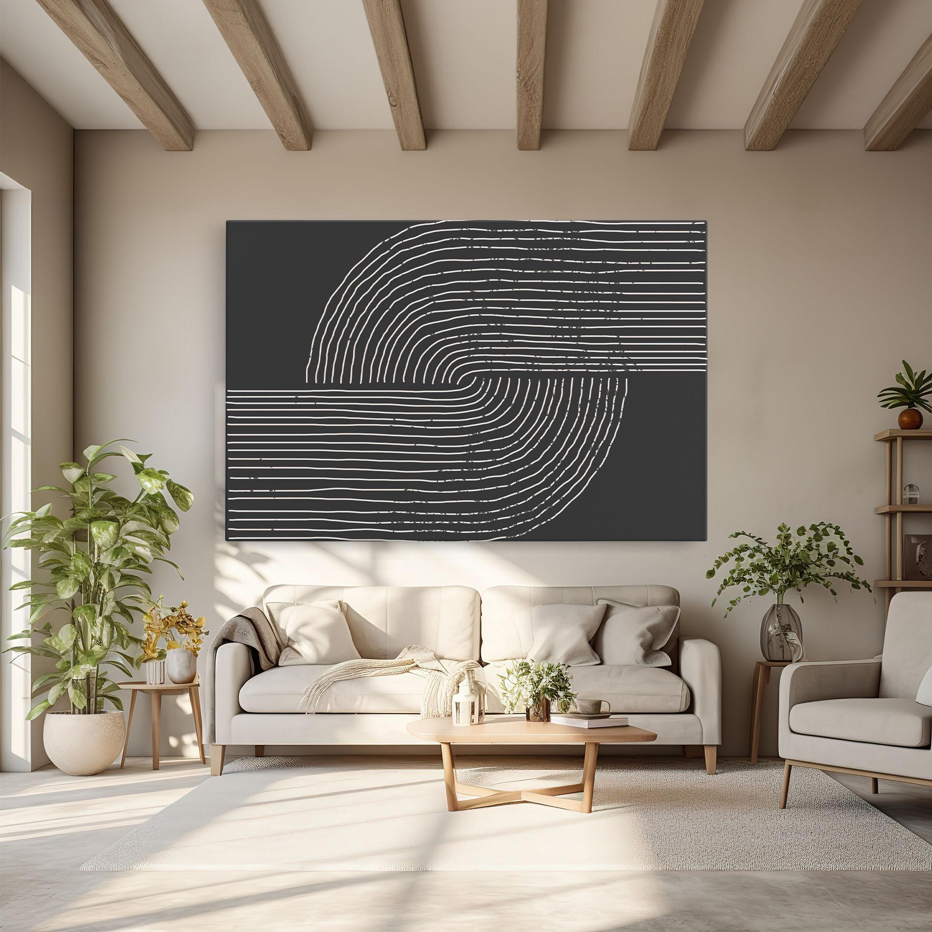 Leinwandbild Minimalist Circle mockup 6