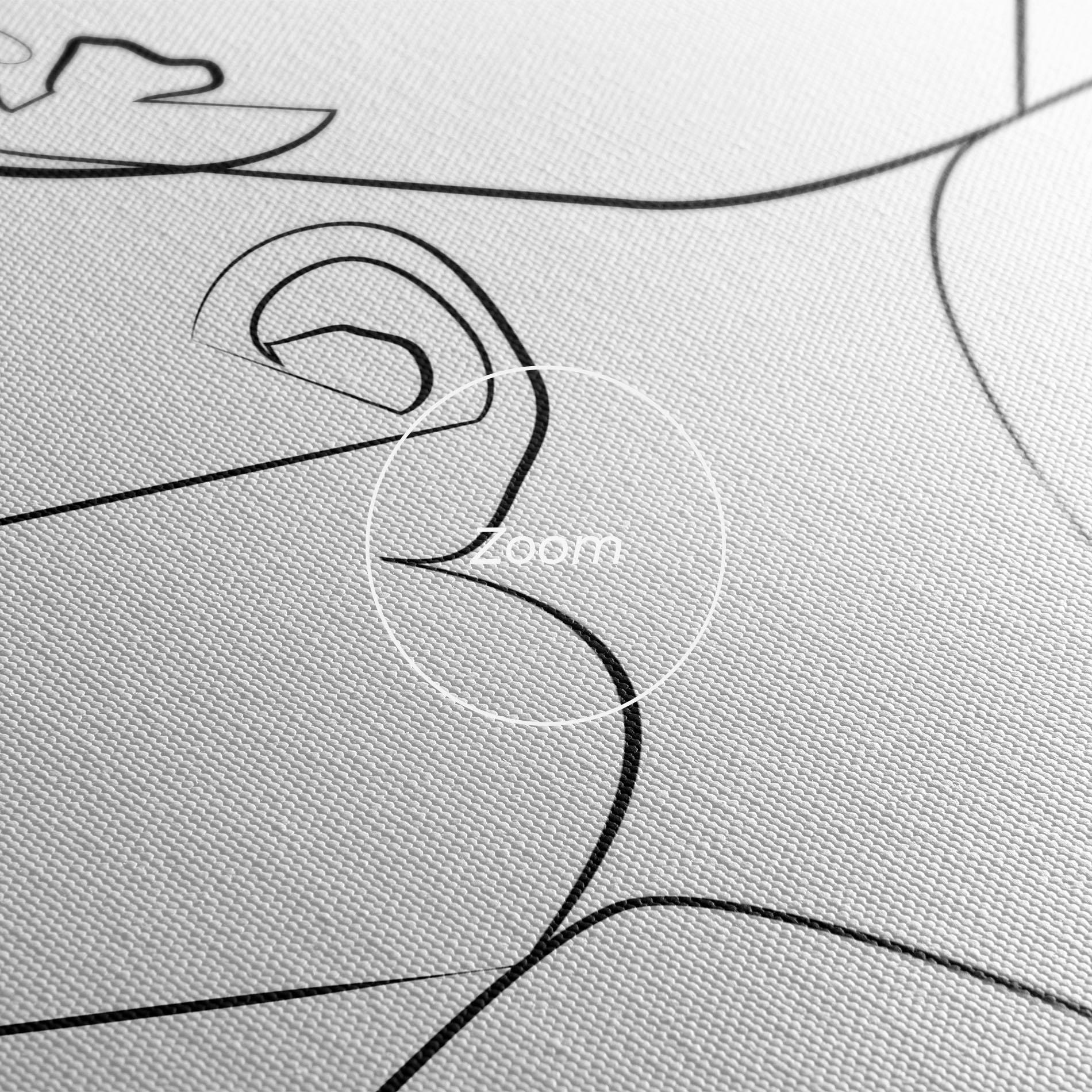 Leinwandbild Female Black Line mockup 3