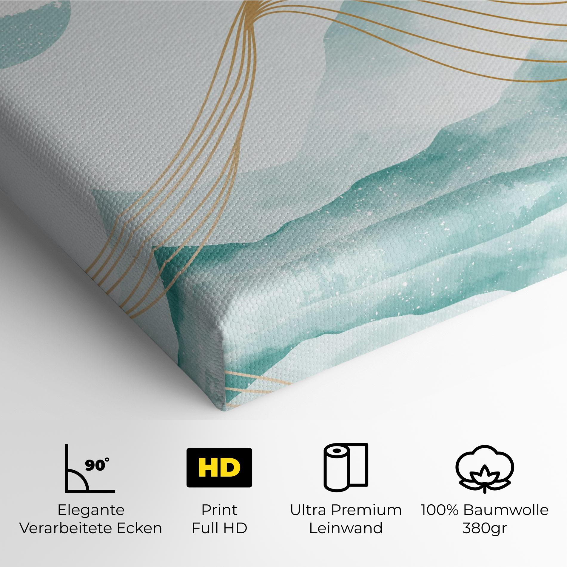 Leinwandbild Gold Line Mountain mockup 4