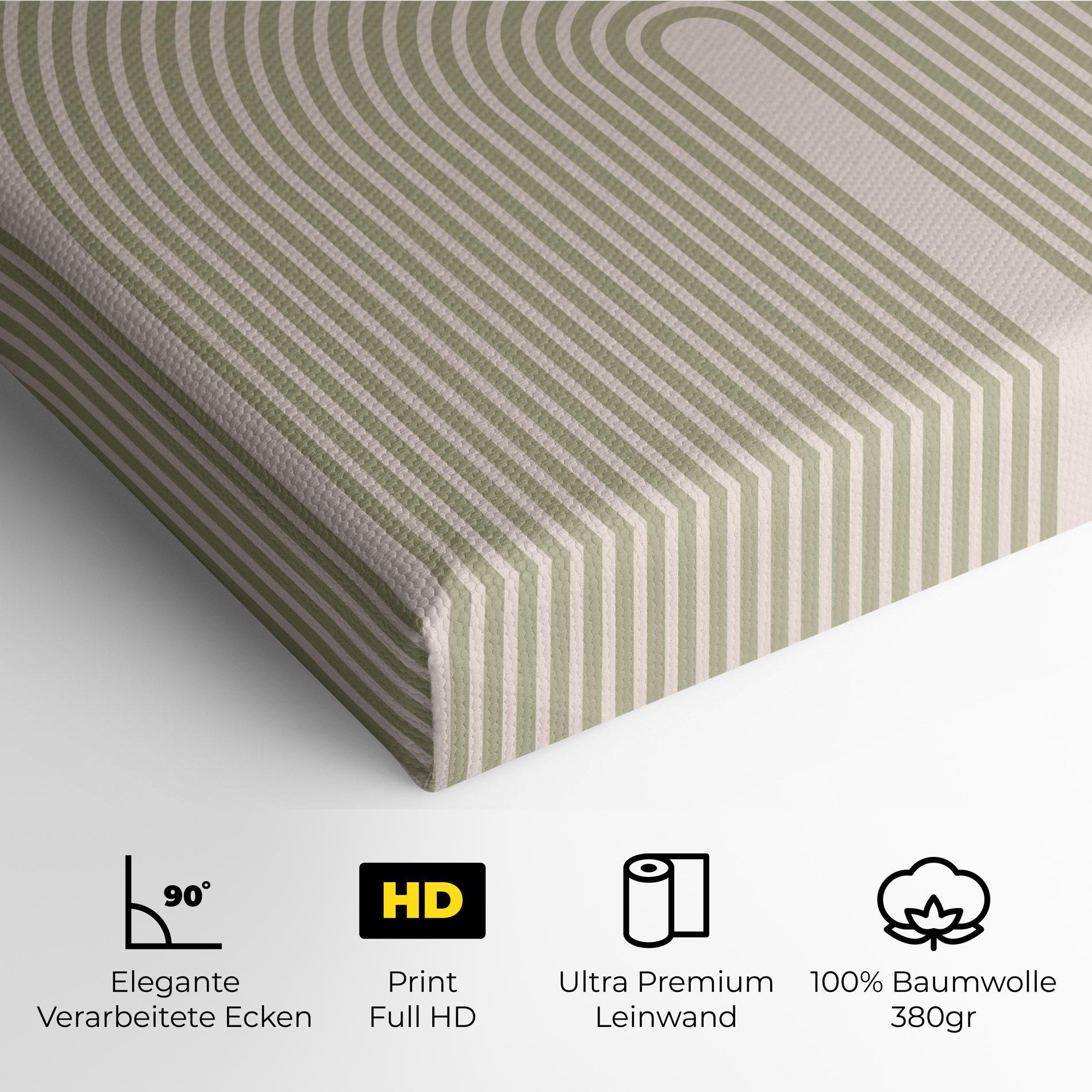 Leinwandbild Green Circle Lines mockup 4